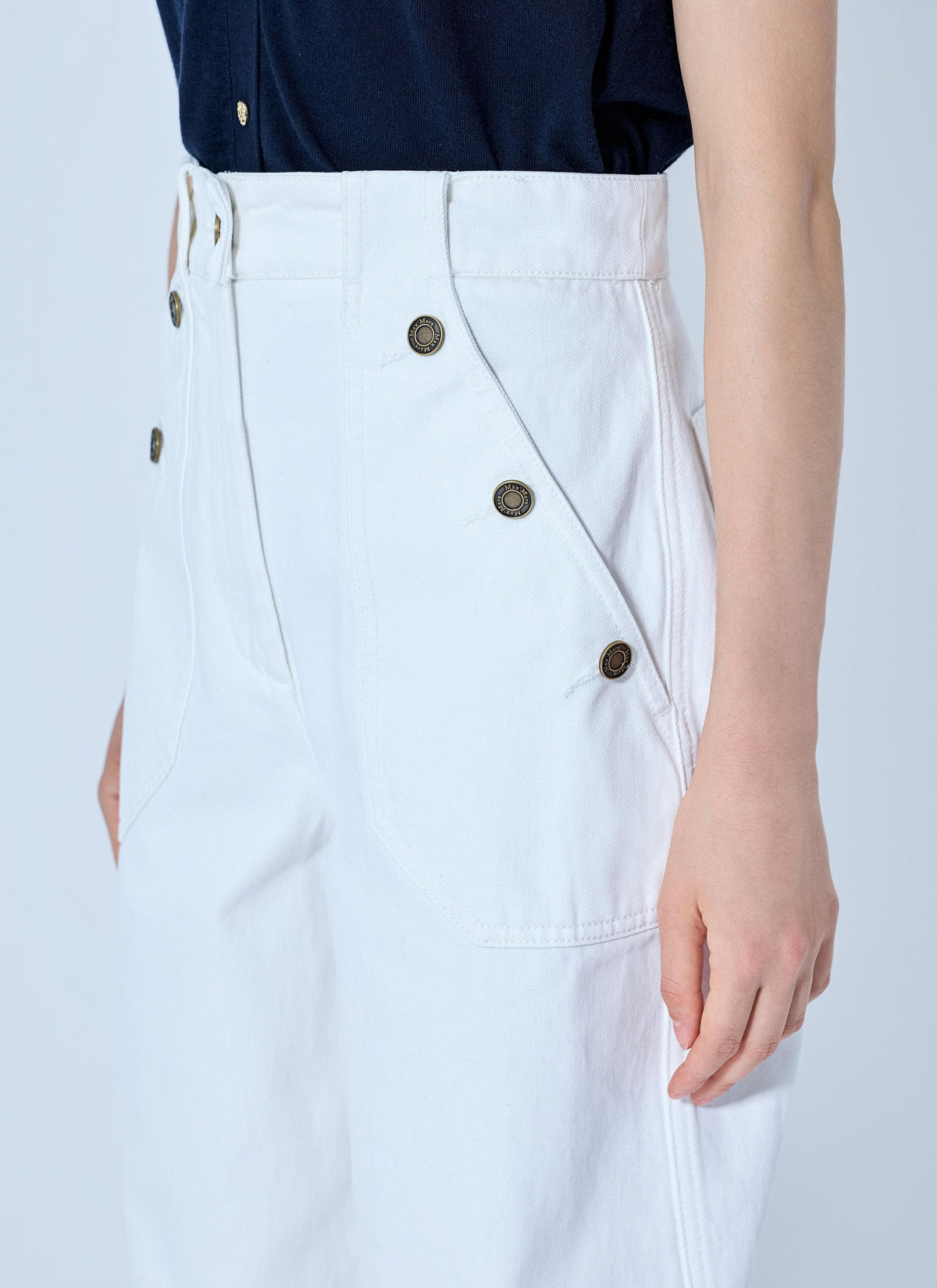 Max Mara Women Button-Detail High-Waisted Trousers MAX MARA