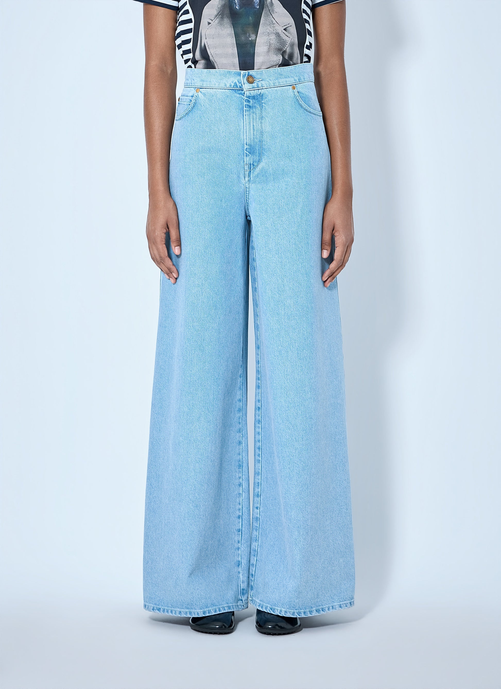 Max Mara Women Wide-Leg Denim Trousers MAX MARA