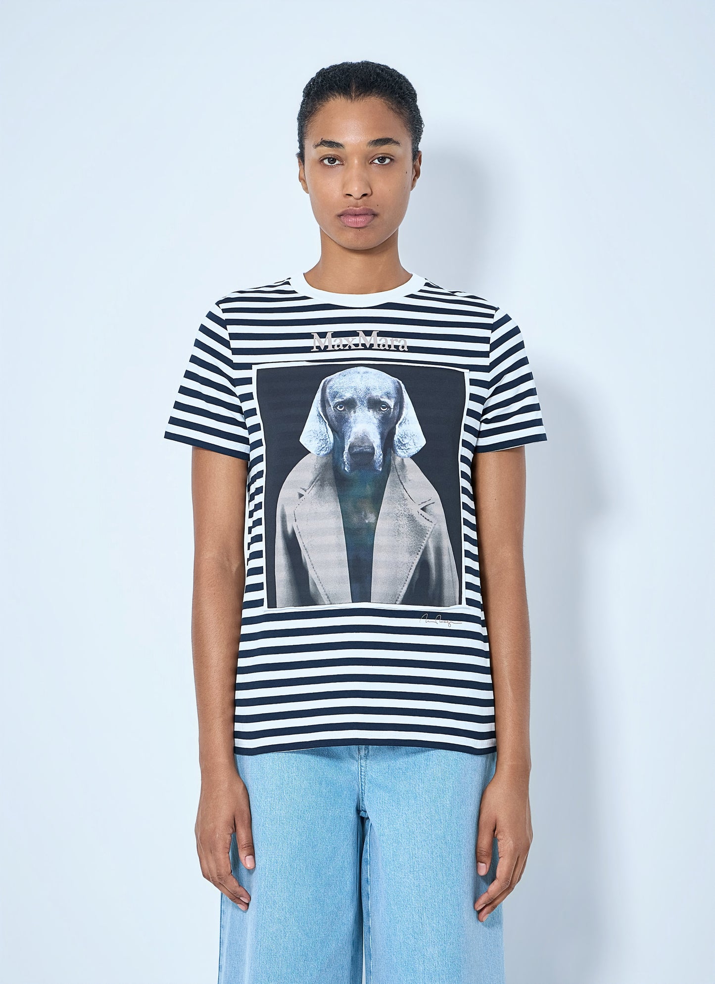 Max Mara Women Striped Graphic T-Shirt MAX MARA