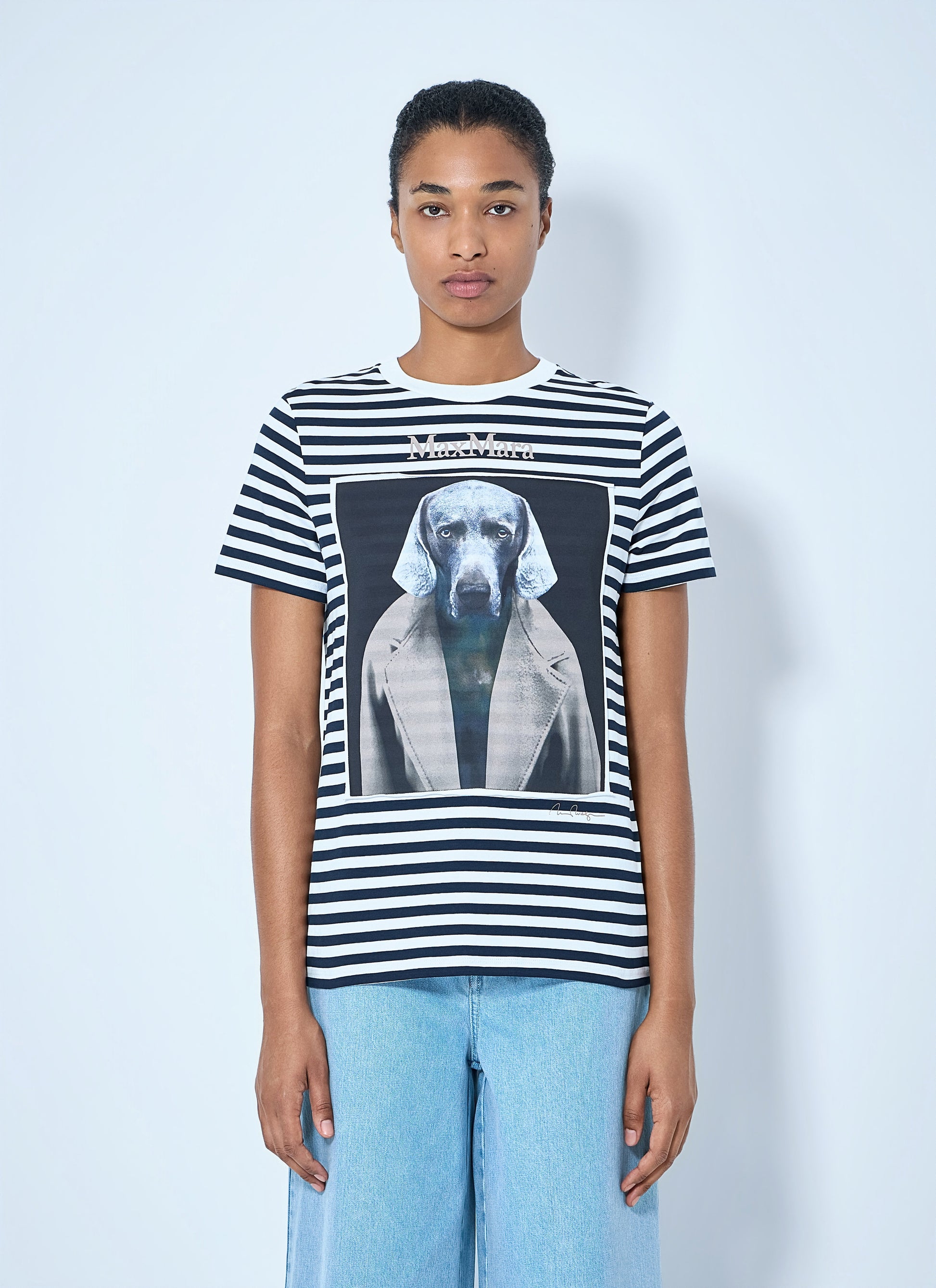 Max Mara Women Striped Graphic T-Shirt MAX MARA