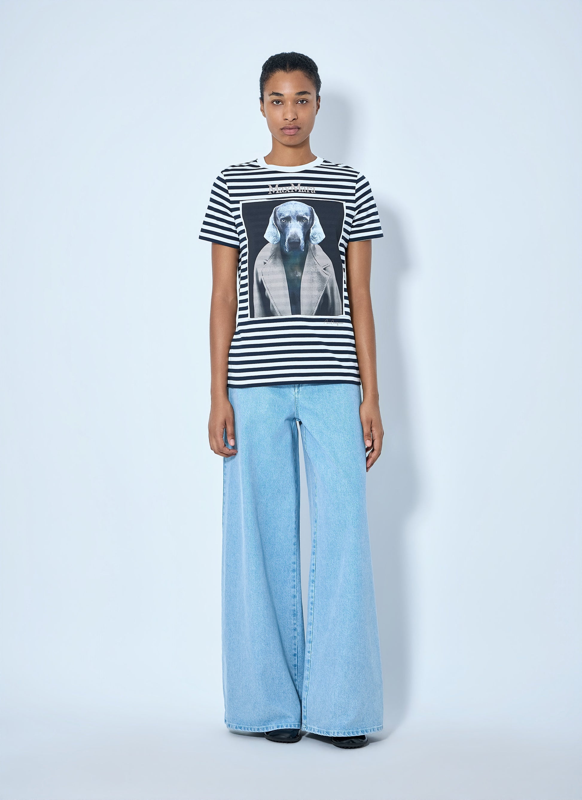 Max Mara Women Striped Graphic T-Shirt MAX MARA