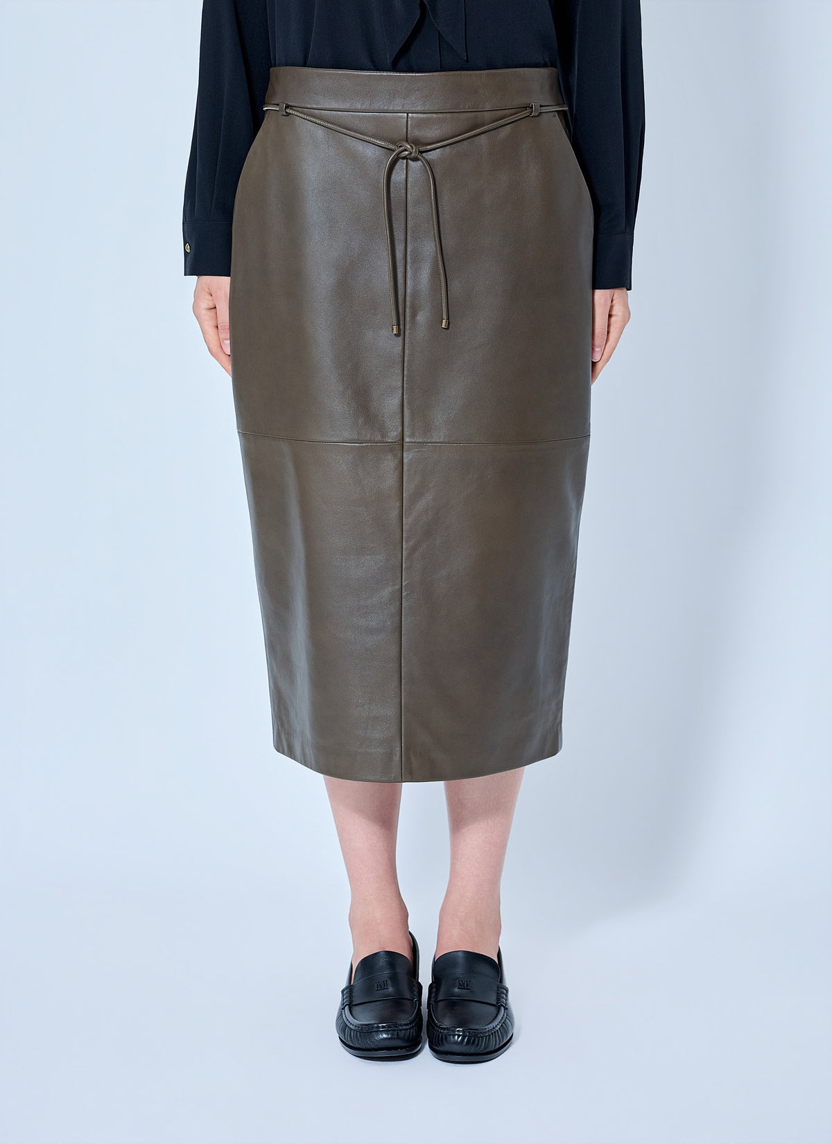 Max Mara Women Leather Midi Skirt MAX MARA