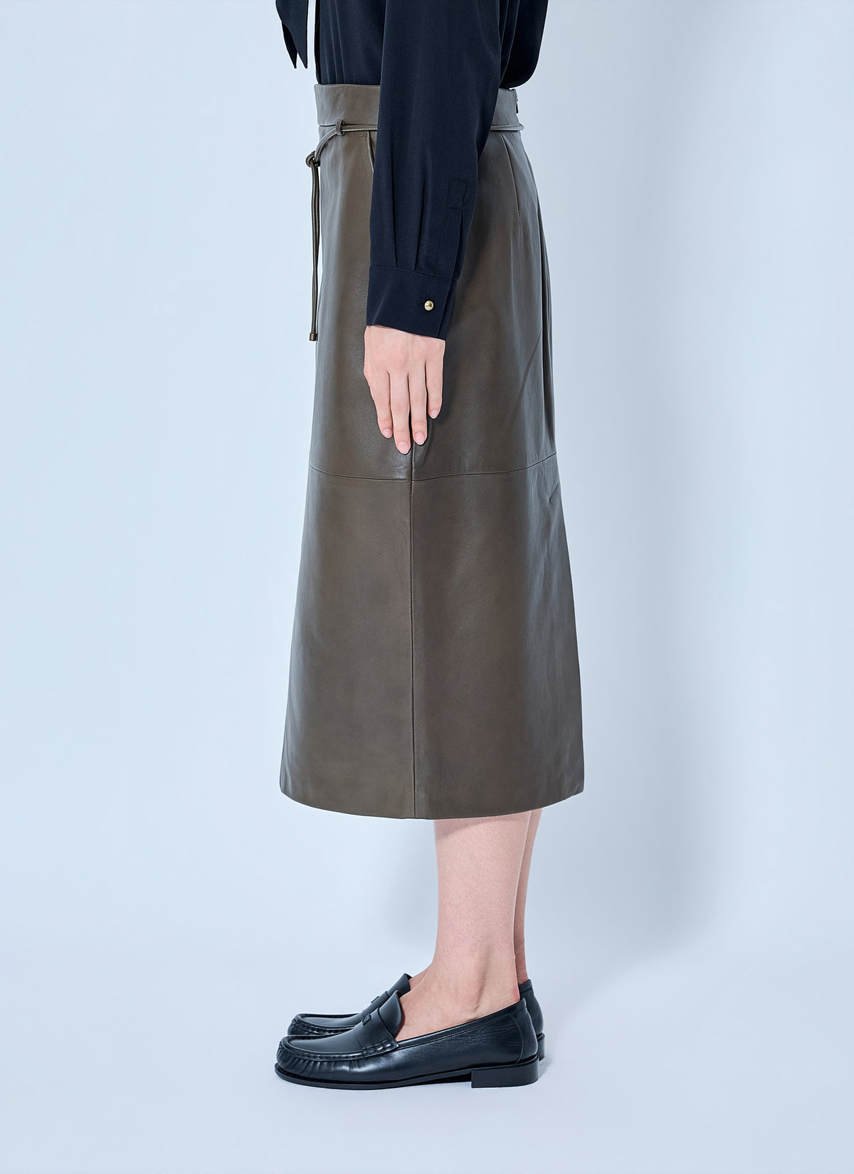 Max Mara Women Leather Midi Skirt MAX MARA