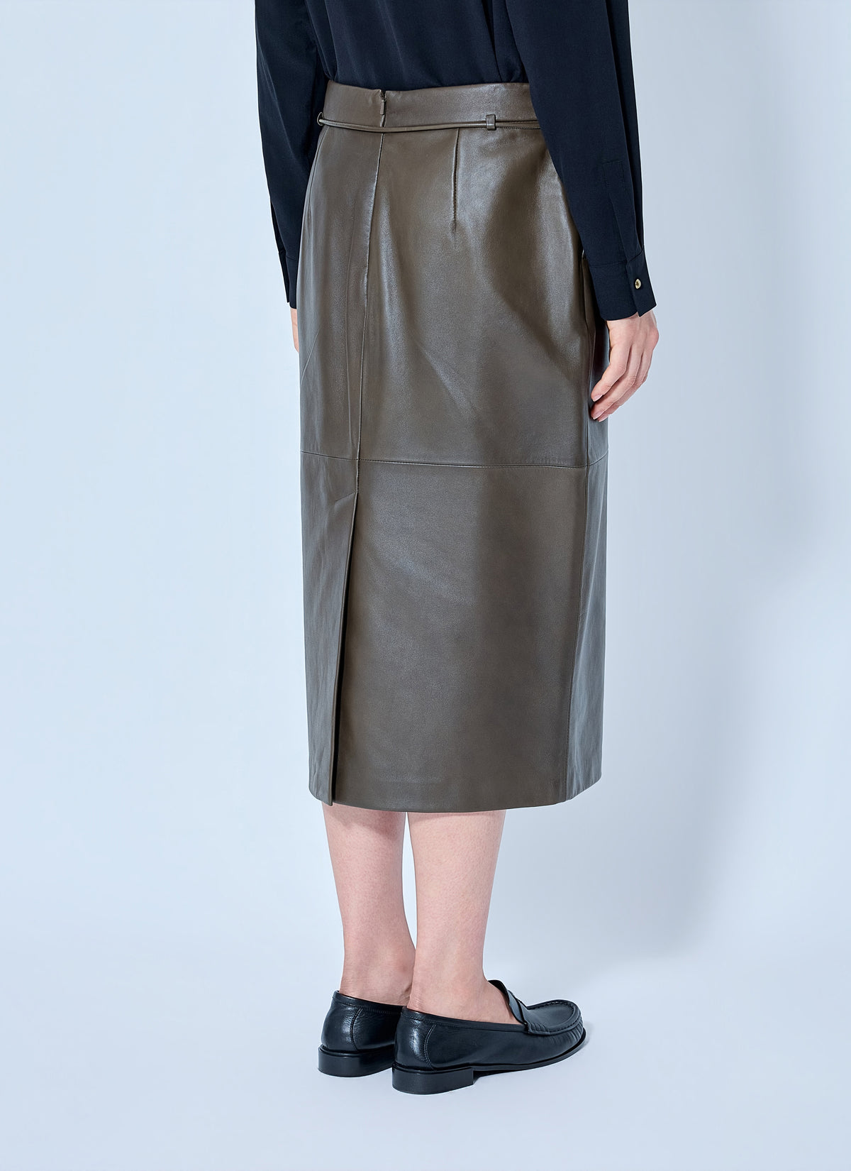 Max Mara Women Leather Midi Skirt MAX MARA