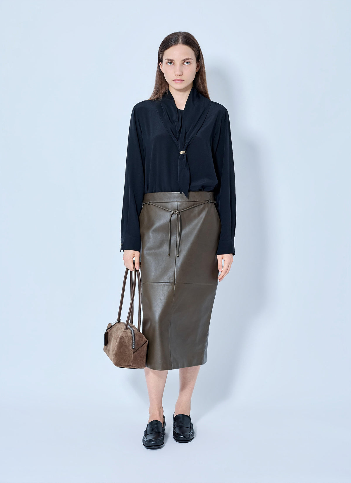 Max Mara Women Silk Tie-Neck Blouse MAX MARA