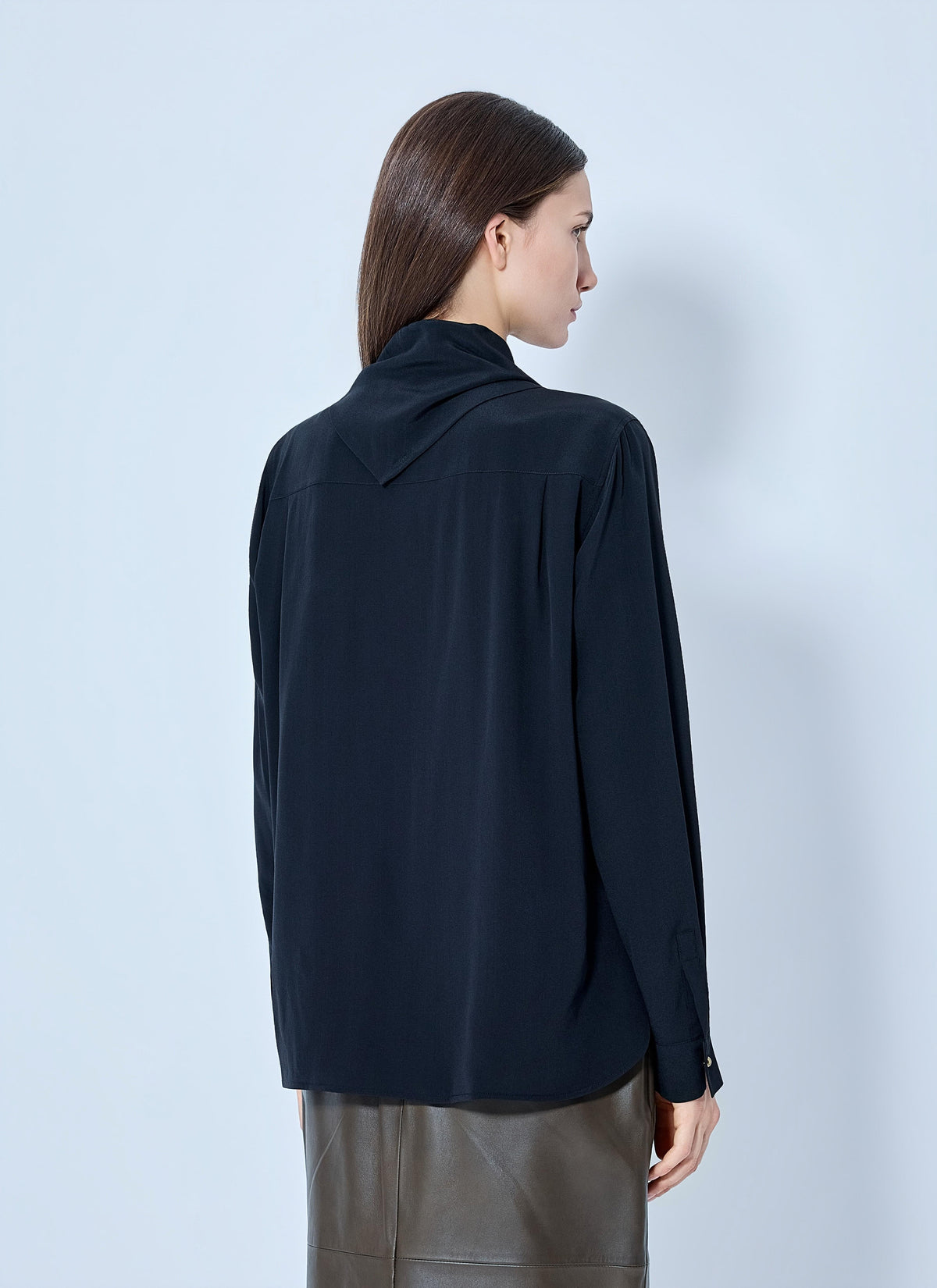 Max Mara Women Silk Tie-Neck Blouse MAX MARA