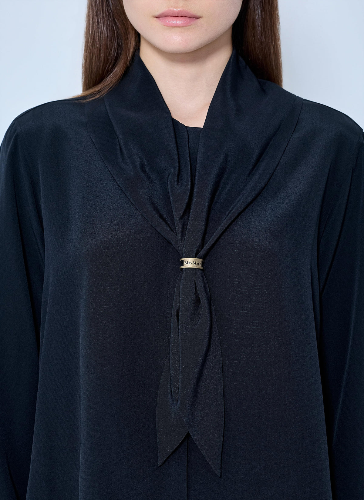 Max Mara Women Silk Tie-Neck Blouse MAX MARA