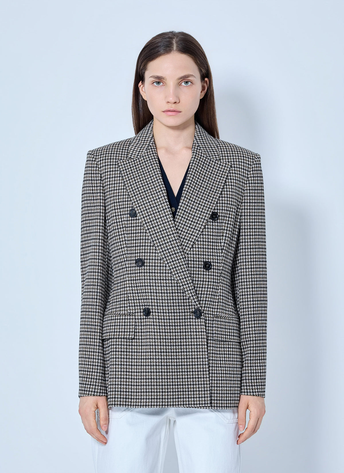 Max Mara Women Double-Breasted Houndstooth Blazer MAX MARA