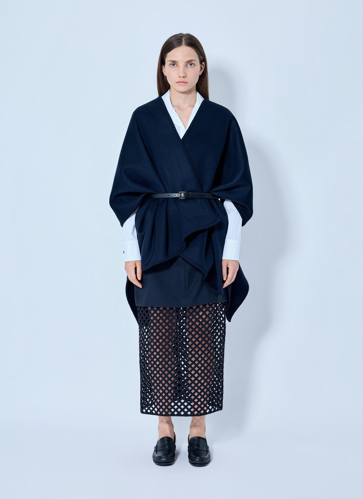 Max Mara Women Belted Wrap Poncho With Cut-Out Skirt MAX MARA
