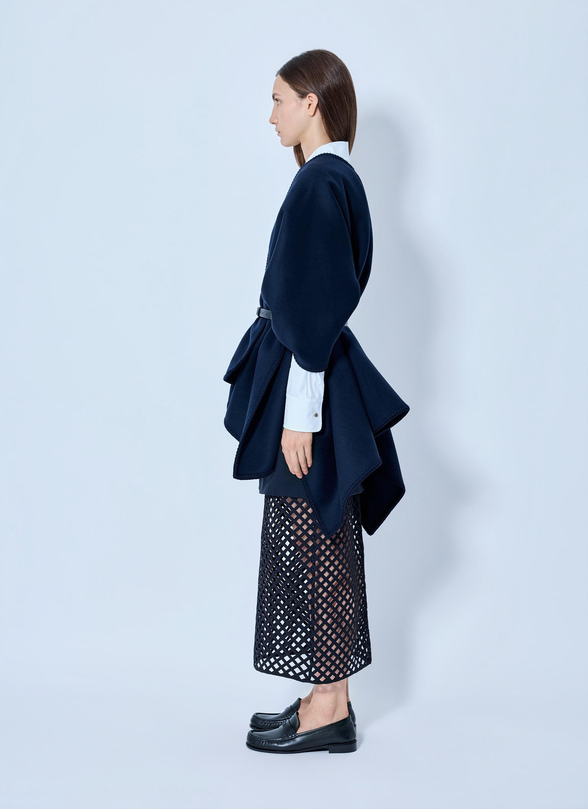 Max Mara Women Belted Wrap Poncho With Cut-Out Skirt MAX MARA