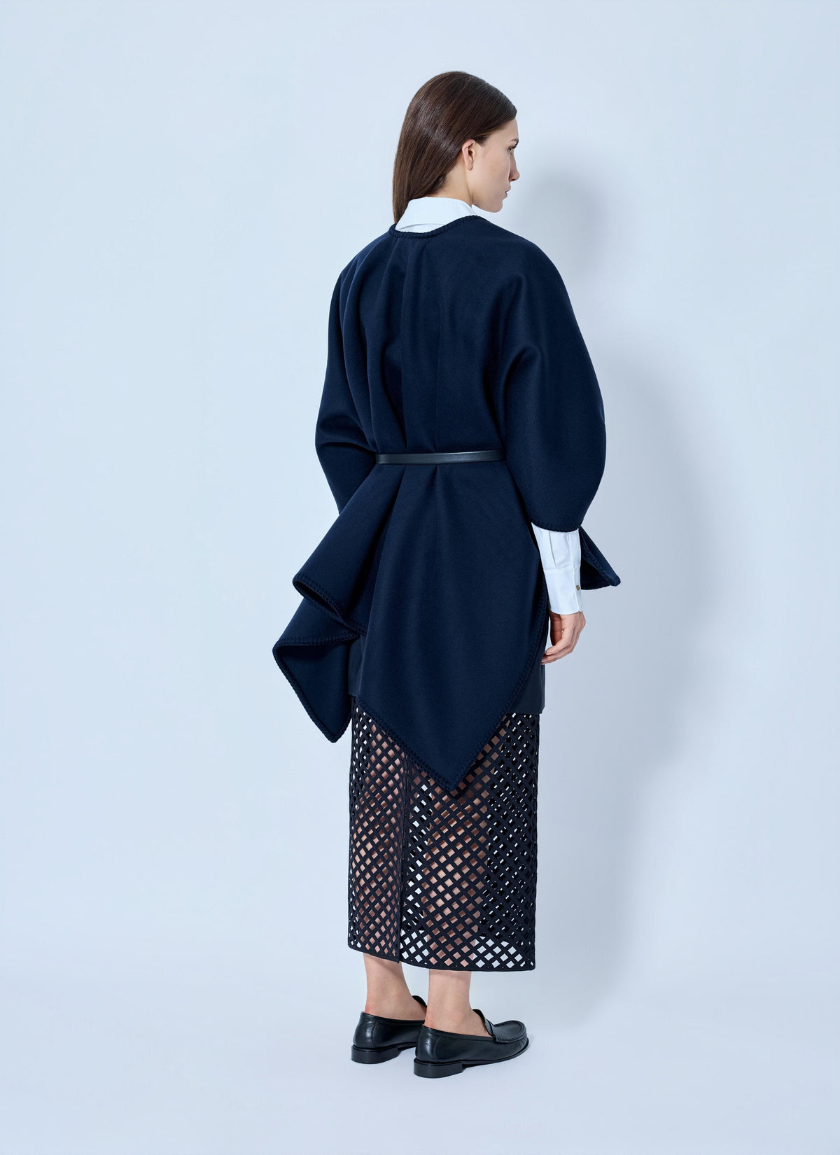 Max Mara Women Belted Wrap Poncho With Cut-Out Skirt MAX MARA