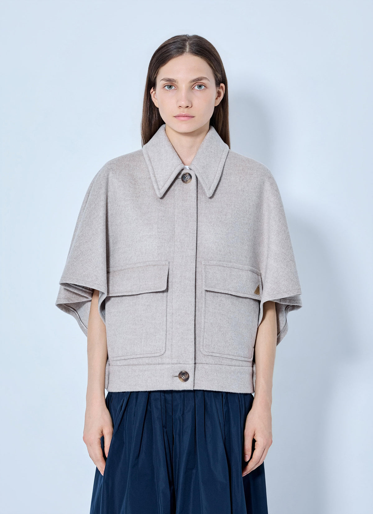 Max Mara Women Cape-Style Wool Jacket MAX MARA