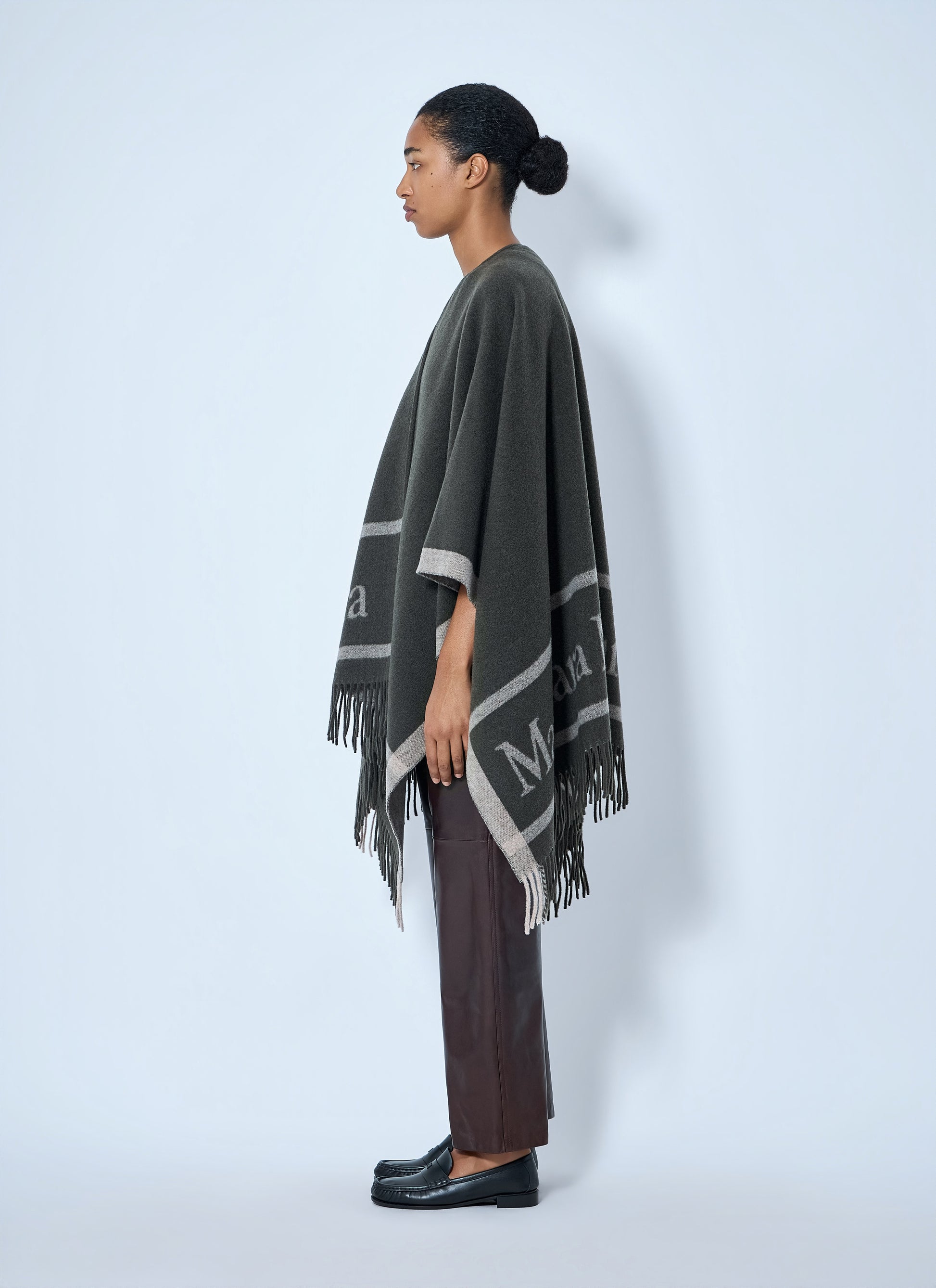 Max Mara Women Fringed Wrap With Logo Detail MAX MARA