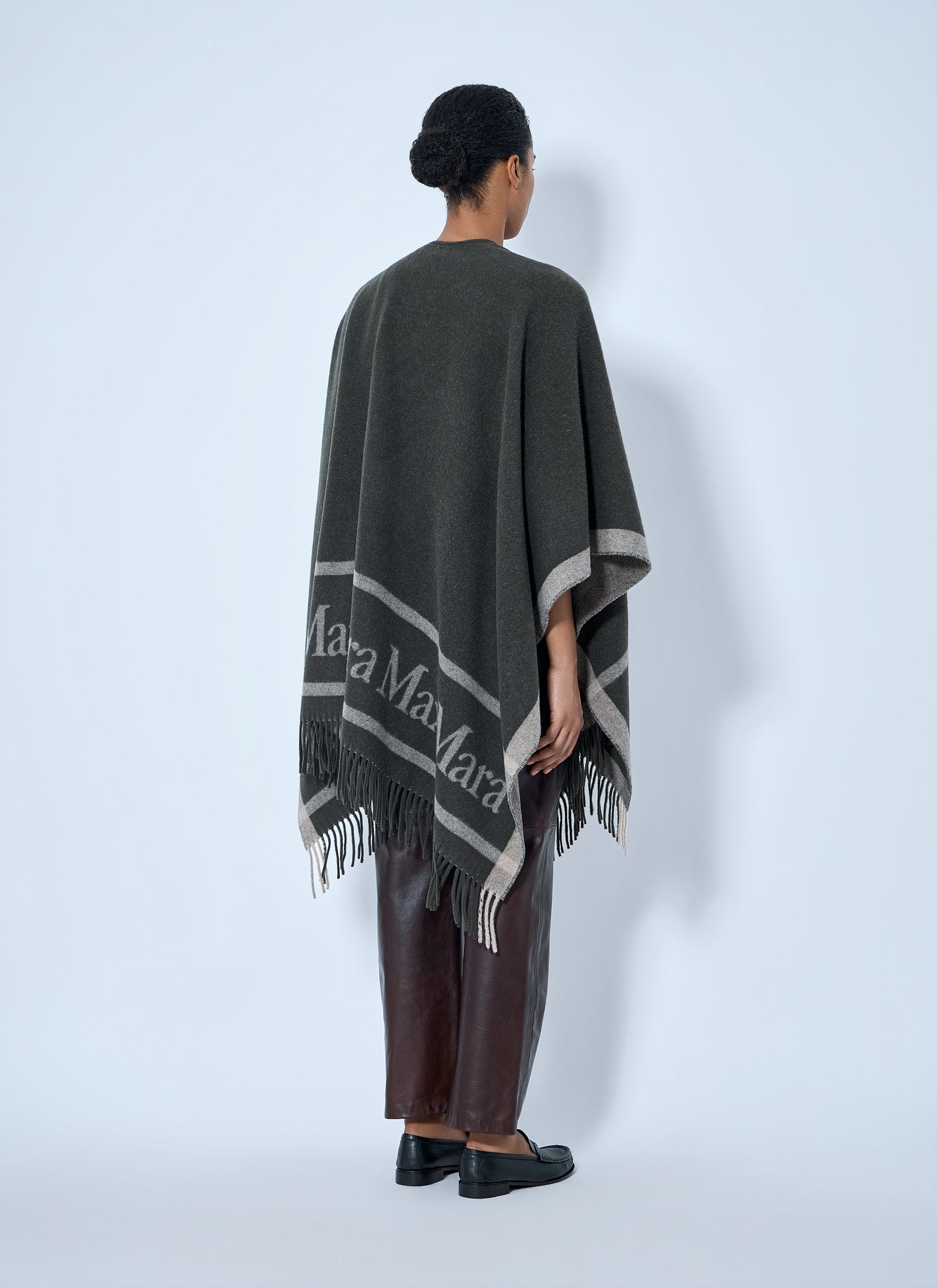Max Mara Women Fringed Wrap With Logo Detail MAX MARA