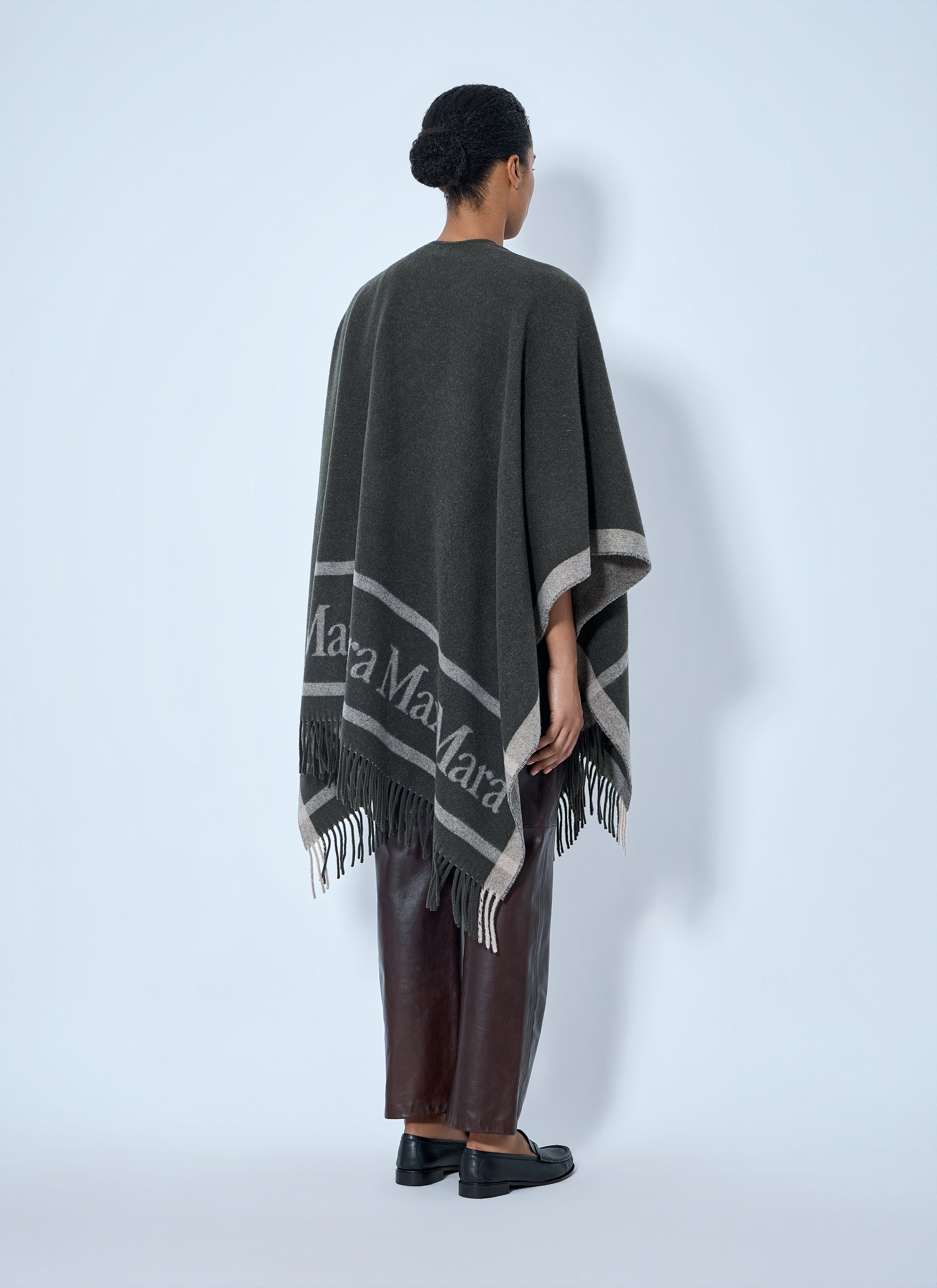 Max Mara Women Fringed Wrap With Logo Detail MAX MARA