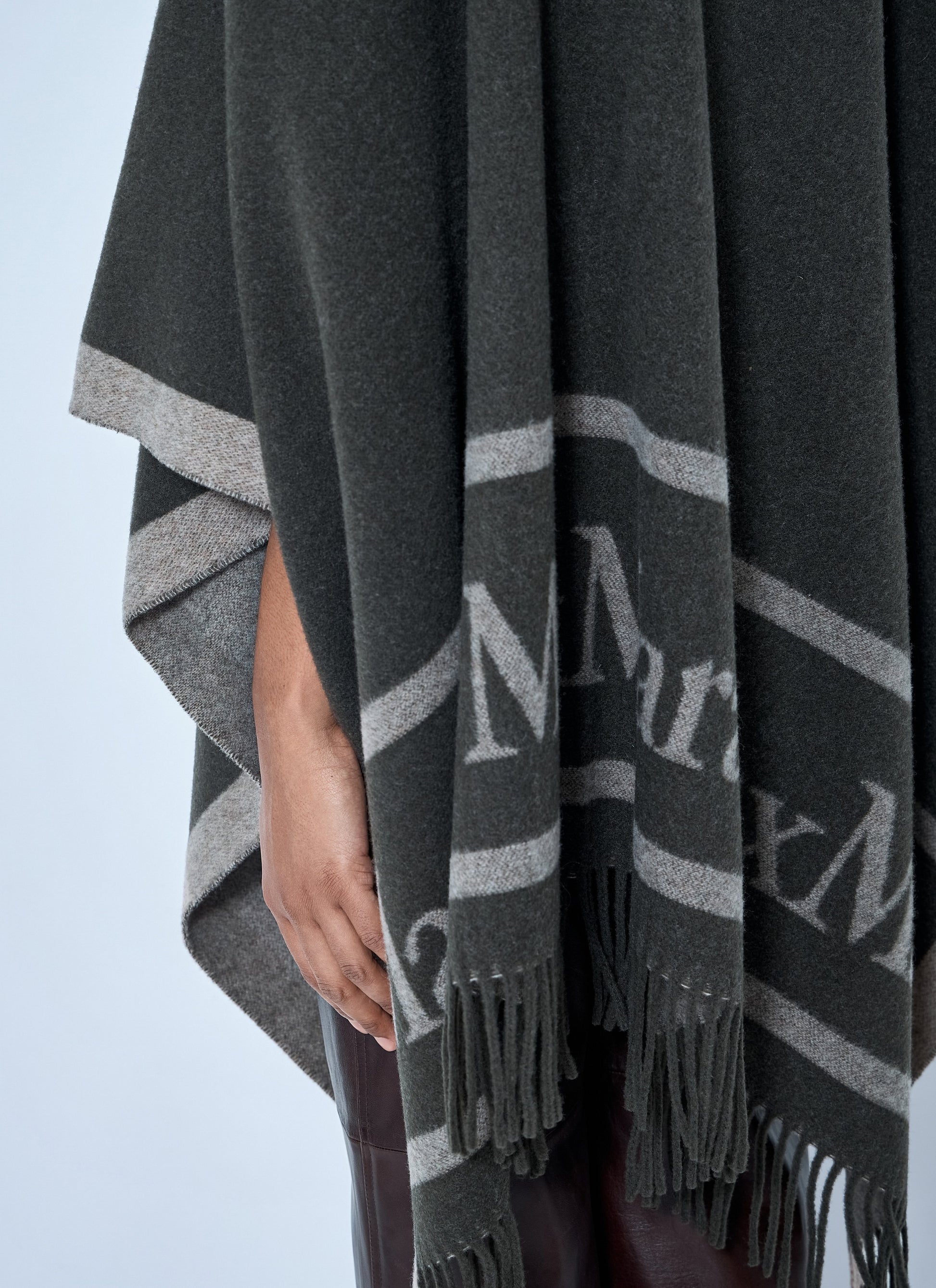 Max Mara Women Fringed Wrap With Logo Detail MAX MARA