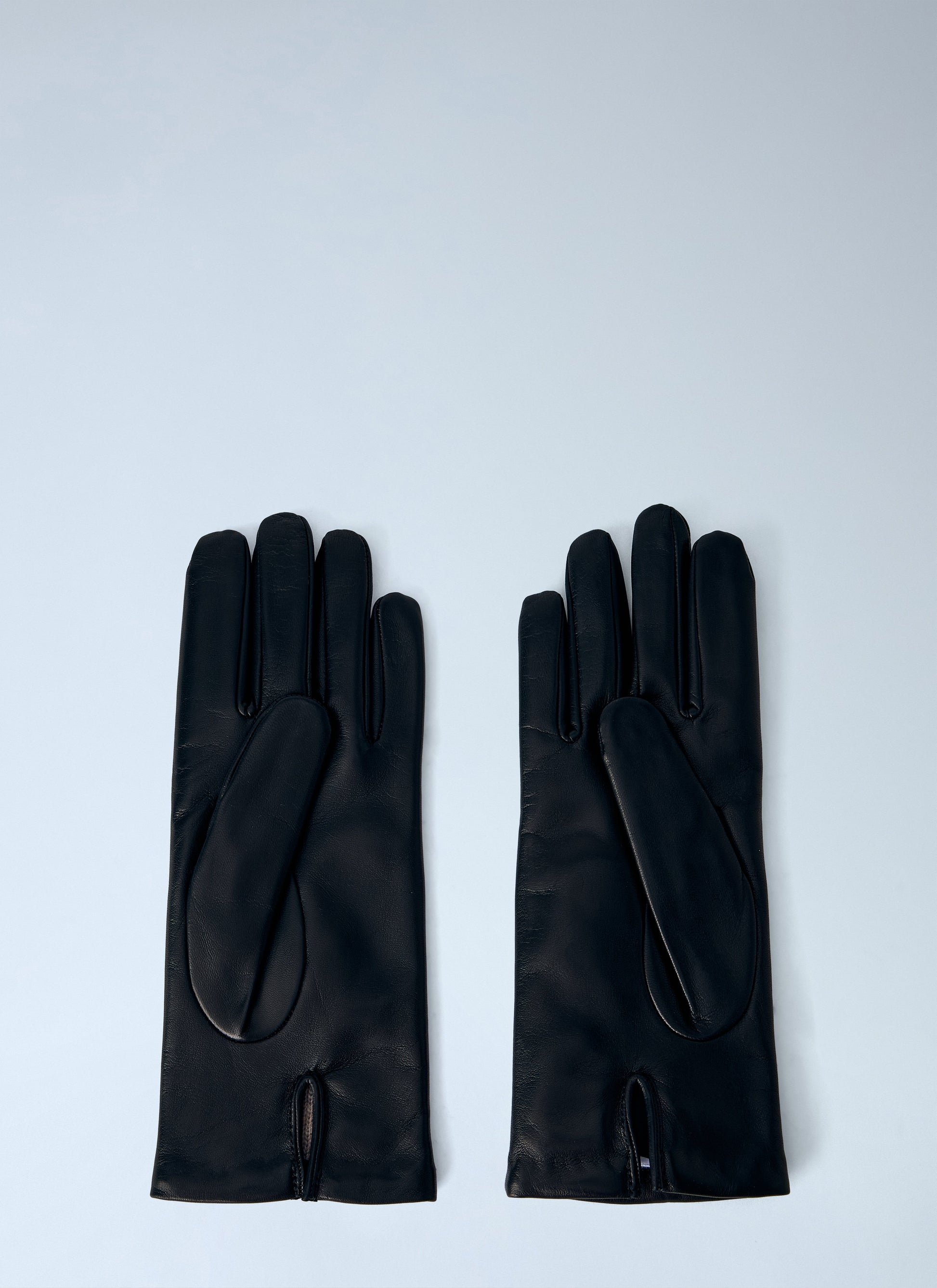 Max Mara Women Leather Gloves With Logo Detail MAX MARA