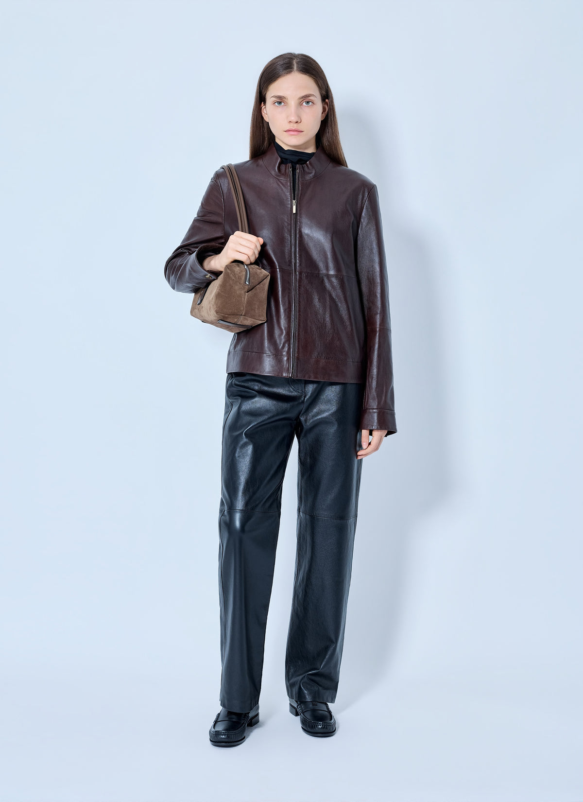 Max Mara Women High-Collar Leather Jacket MAX MARA