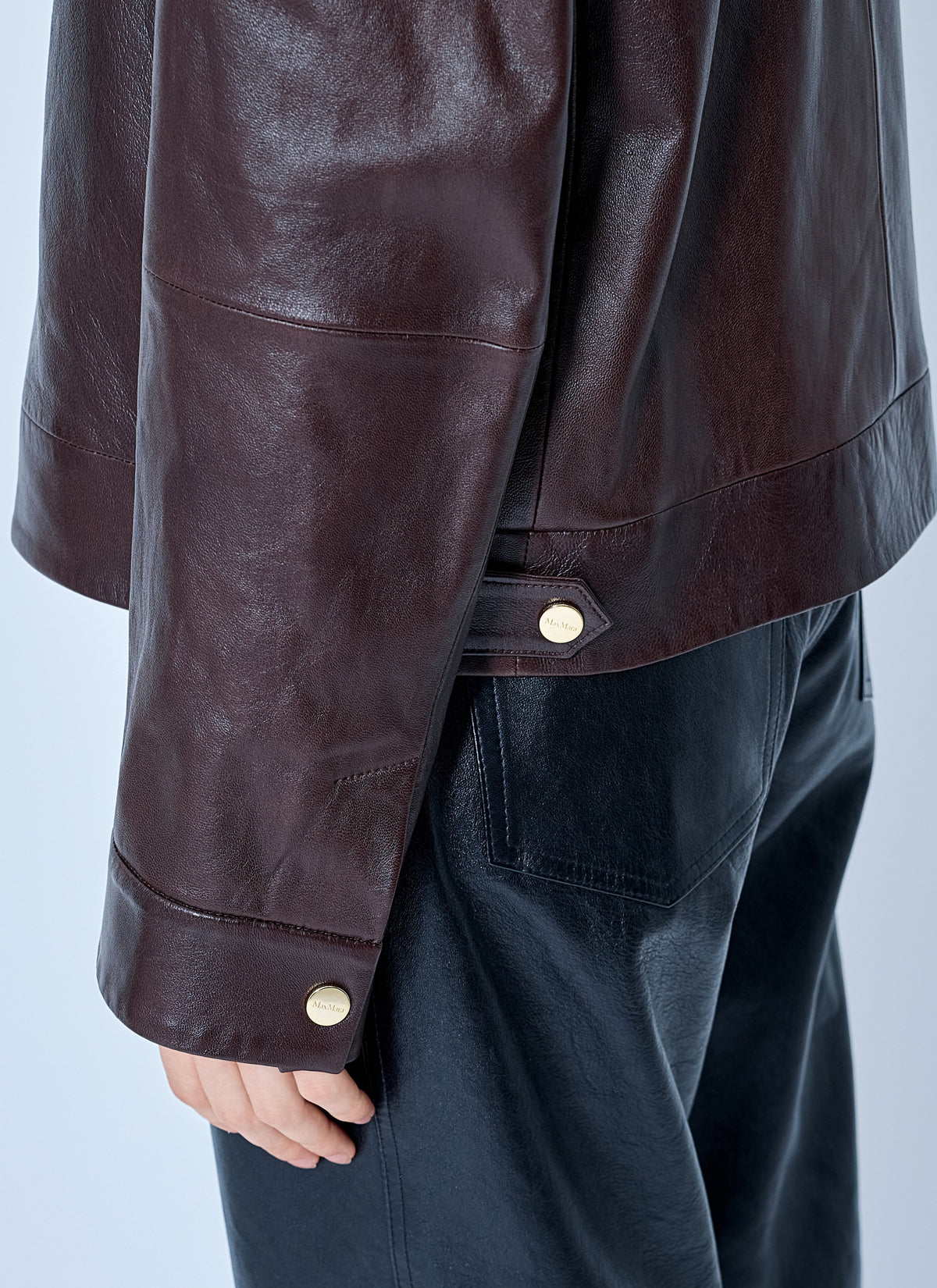 Max Mara Women High-Collar Leather Jacket MAX MARA