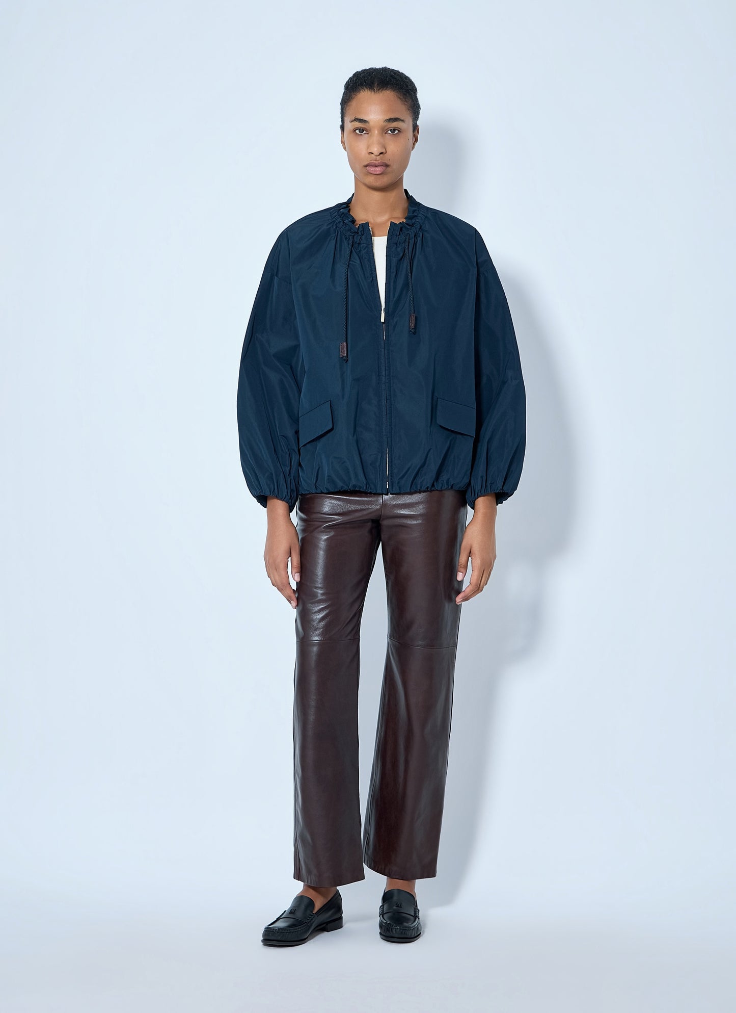 Max Mara Women Leather Wide-Leg Trousers MAX MARA