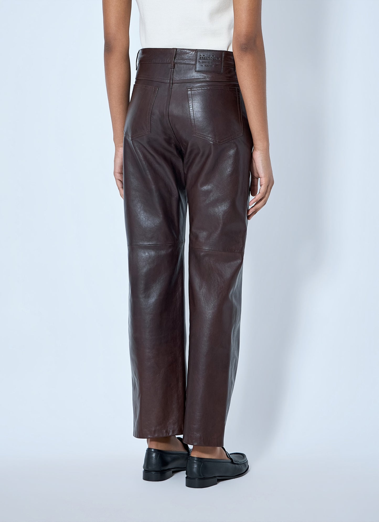 Max Mara Women Leather Wide-Leg Trousers MAX MARA