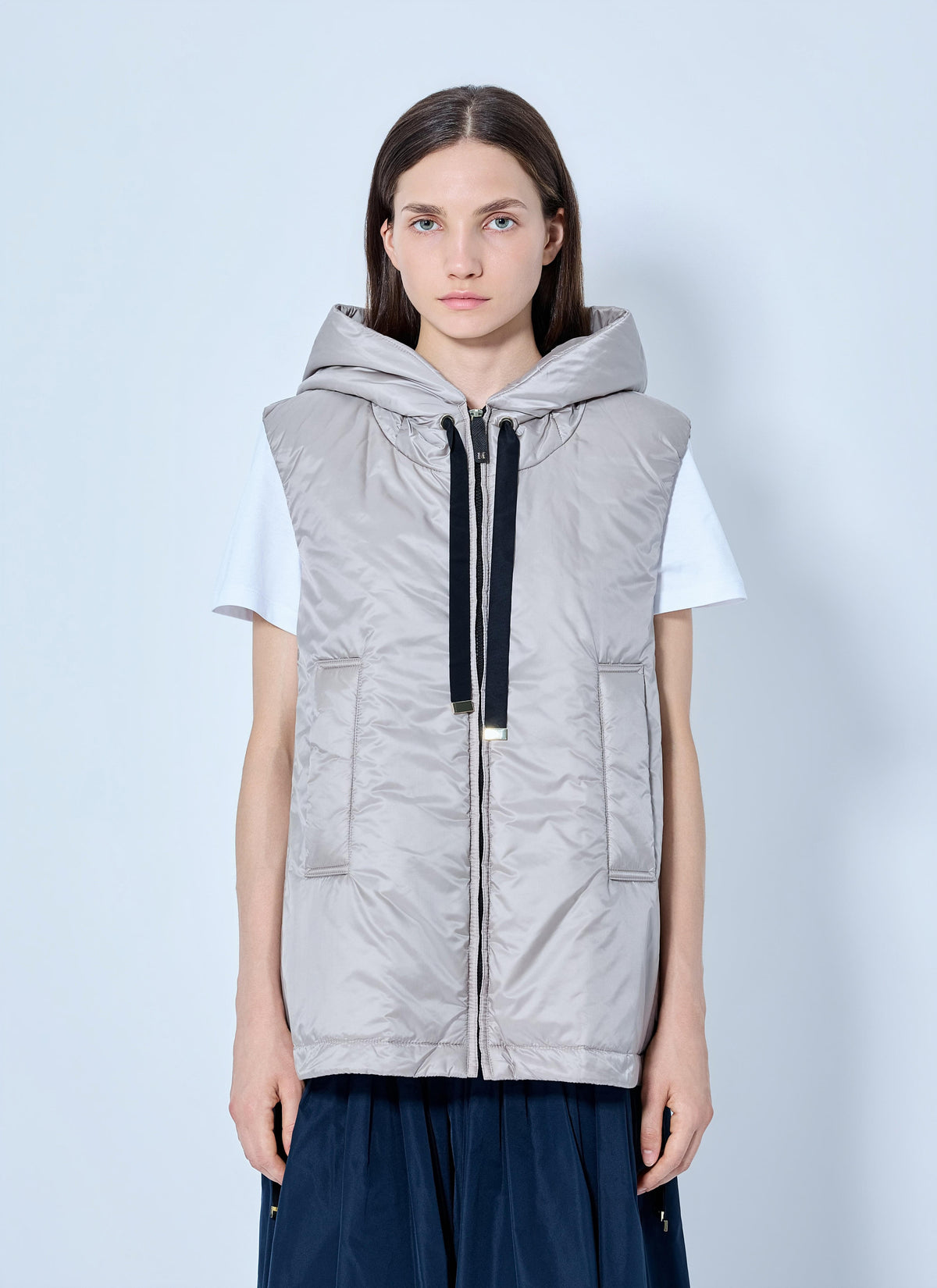 Max Mara Women Hooded Zip-Up Vest MAX MARA