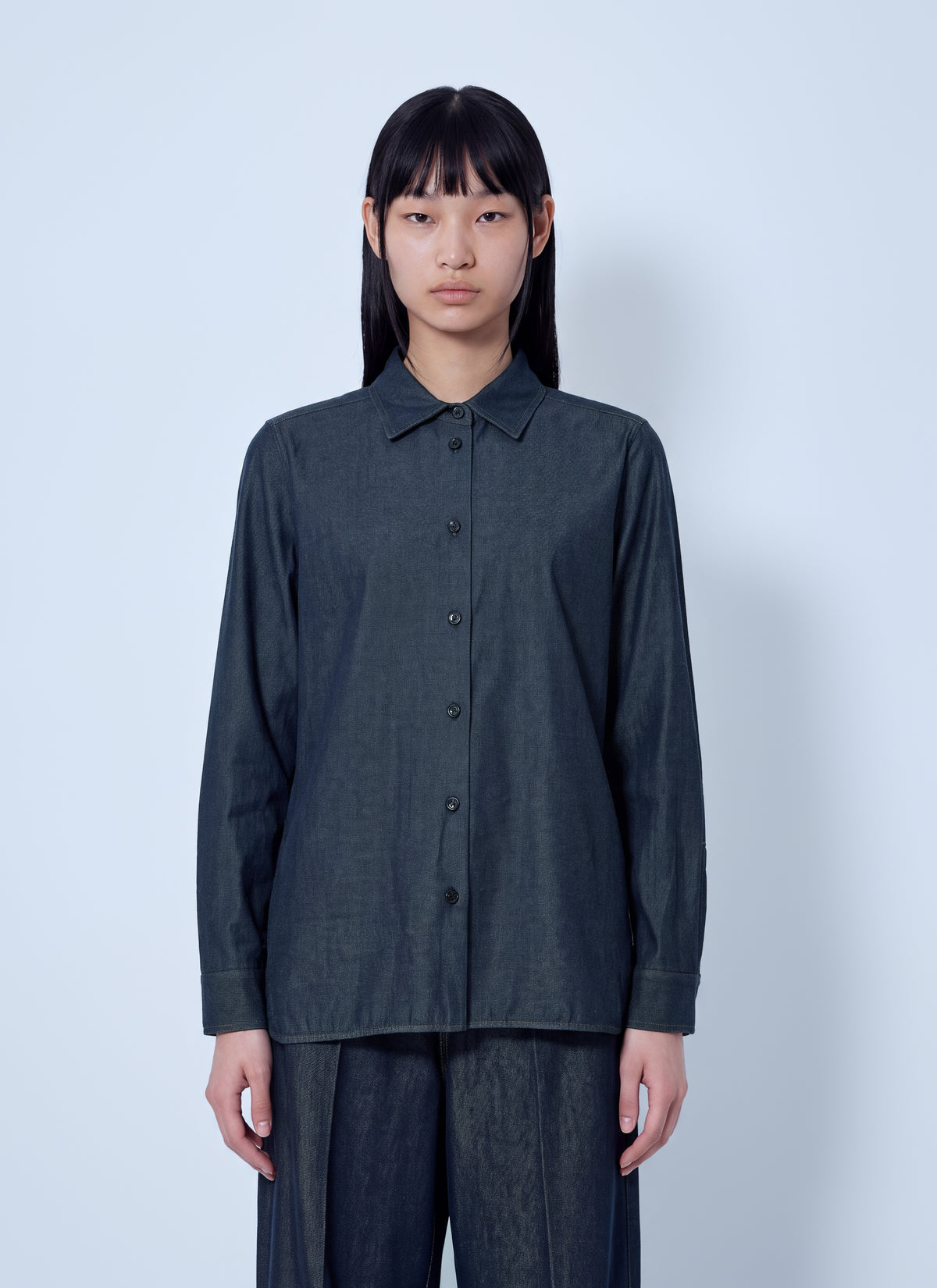 Max Mara Women Button-Down Denim Shirt