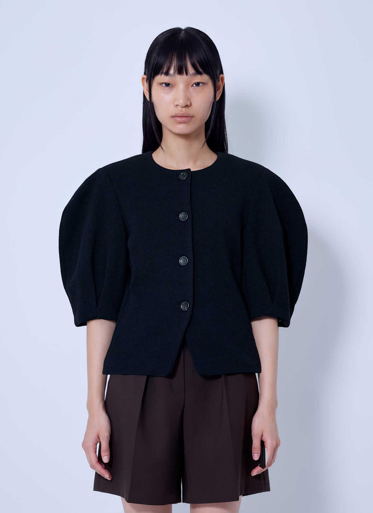Max Mara Women Puff Sleeve Buttoned Jacket MAX MARA