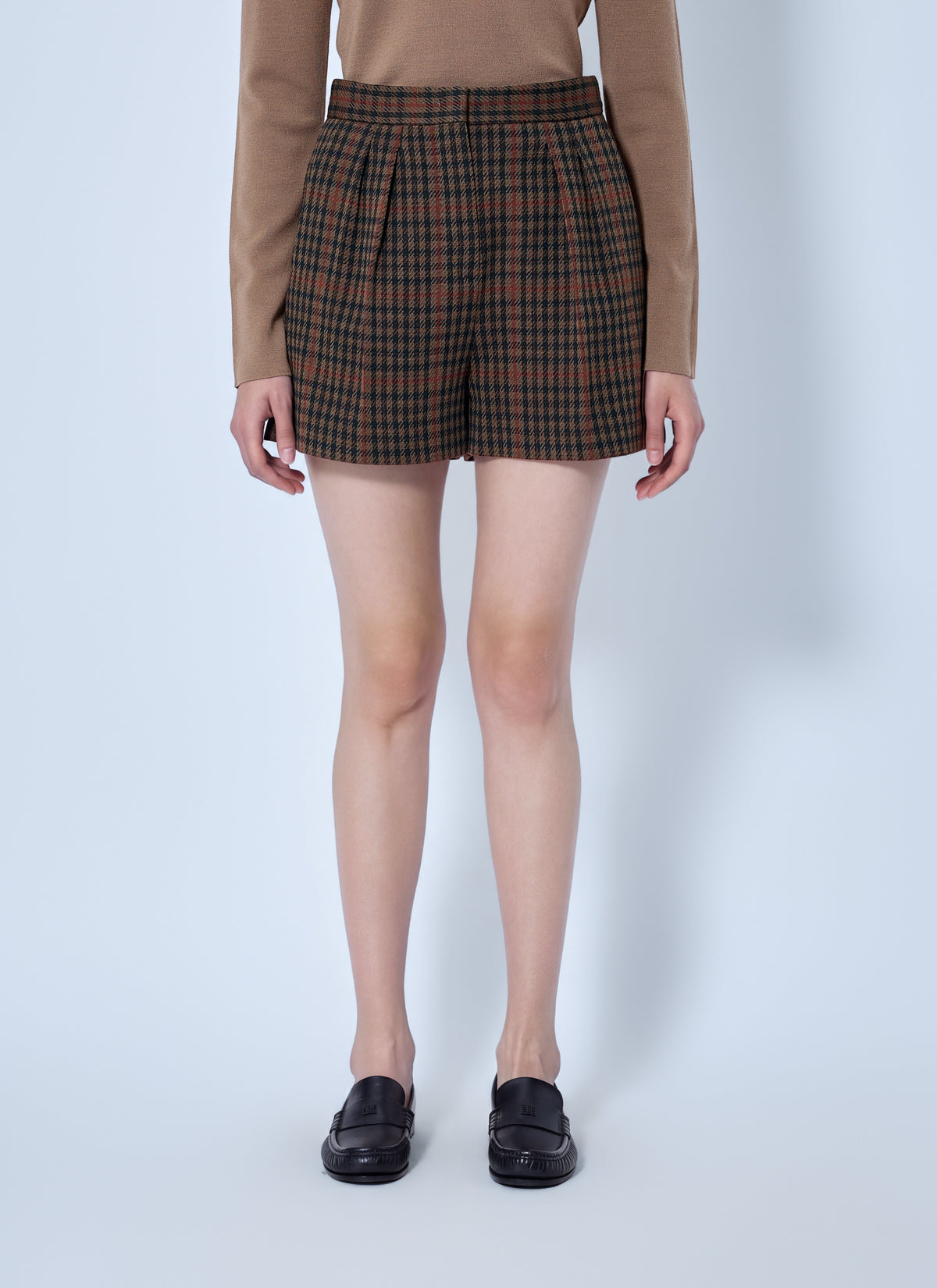 Max Mara Women Pleated Check Shorts MAX MARA