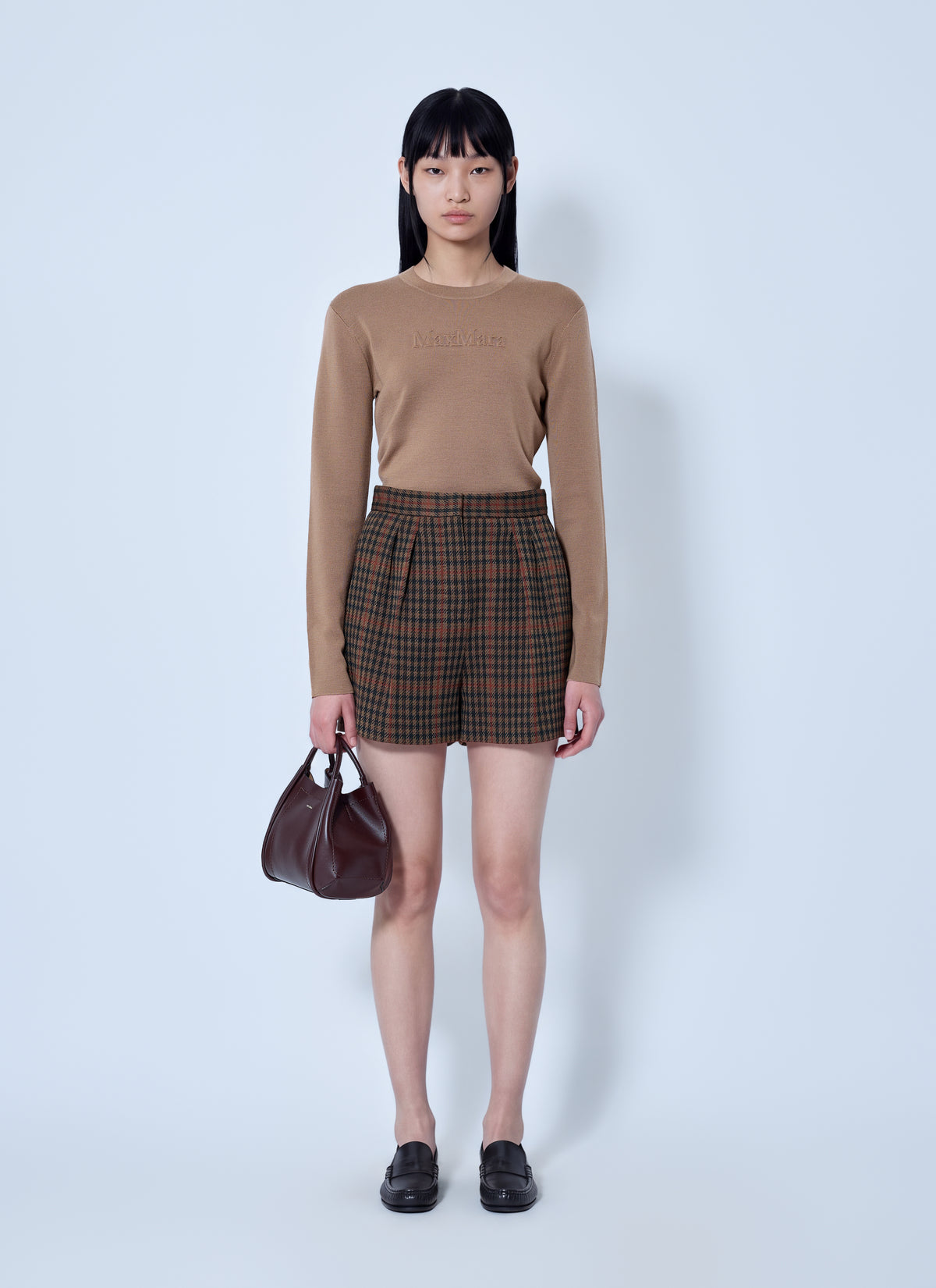 Max Mara Women Pleated Check Shorts MAX MARA