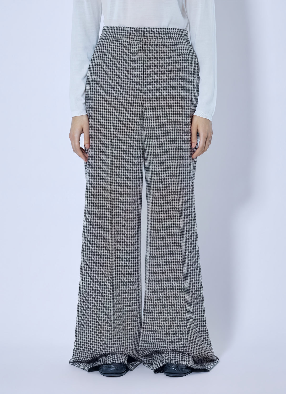 Max Mara Women Houndstooth Wide-Leg Trousers MAX MARA