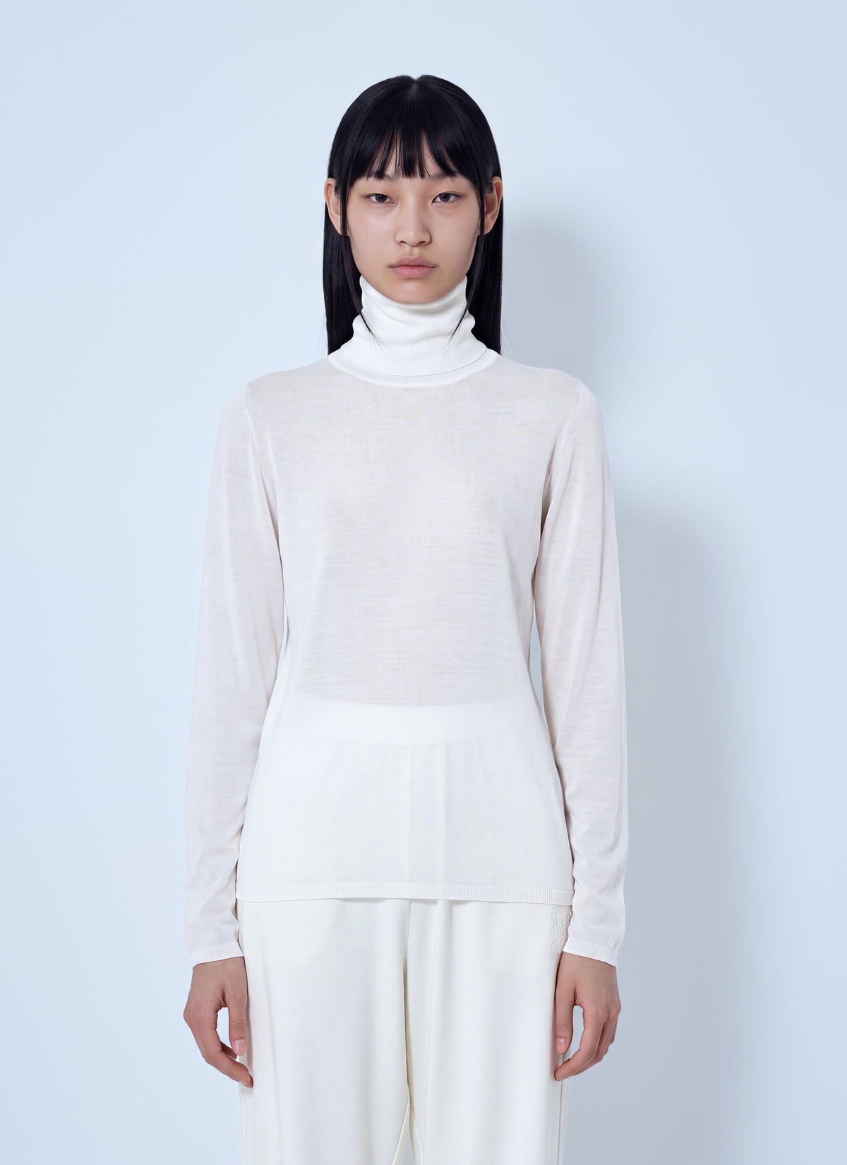 Max Mara Women Sheer Turtleneck Top