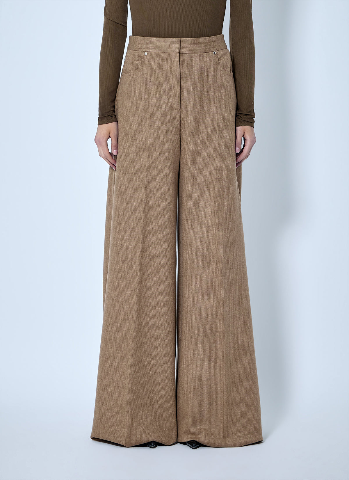 Max Mara Women Herringbone Wide-Leg Trousers MAX MARA