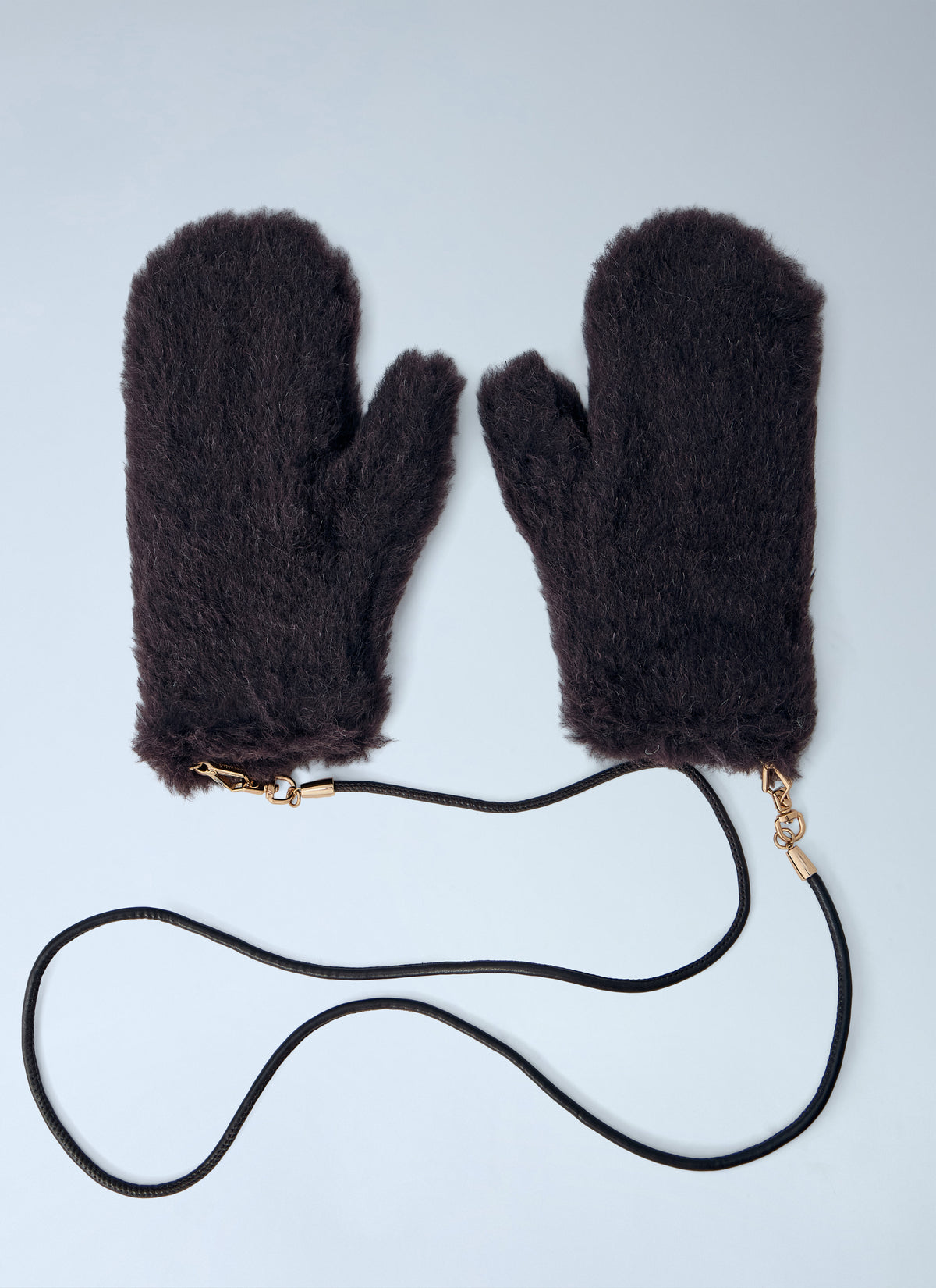 Max Mara Women Ombrato Teddy Fabric Mittens MAX MARA