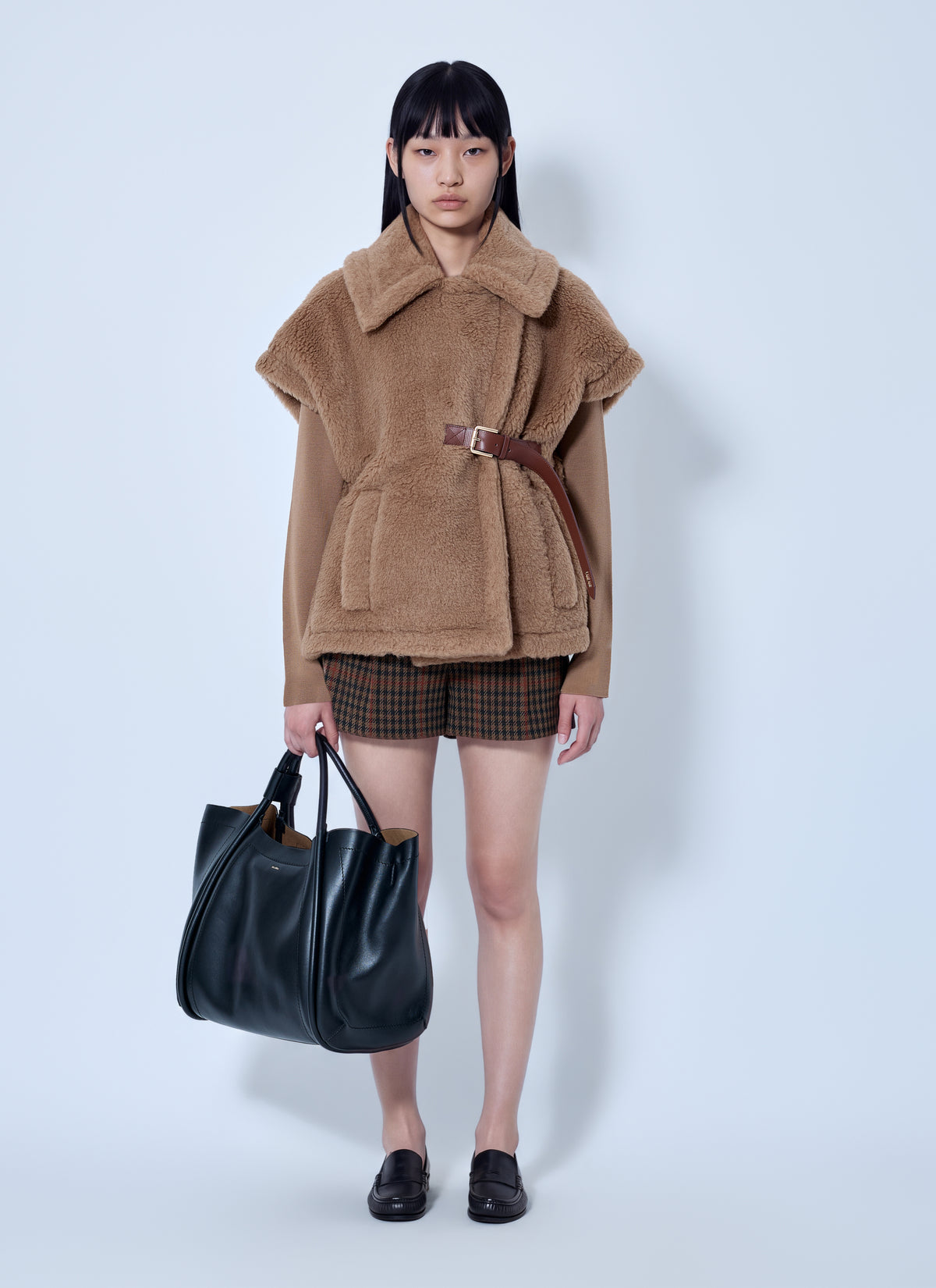 Max Mara Women Belted Teddy Cape MAX MARA