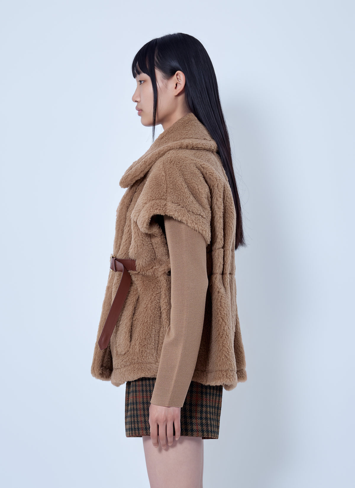 Max Mara Women Belted Teddy Cape MAX MARA