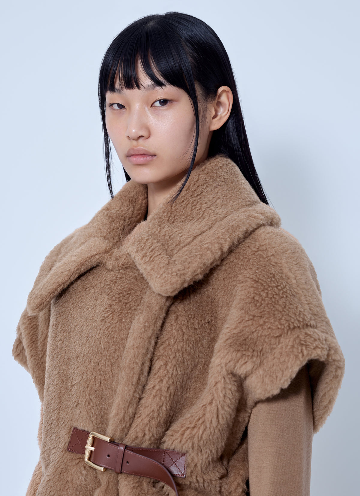 Max Mara Women Belted Teddy Cape MAX MARA