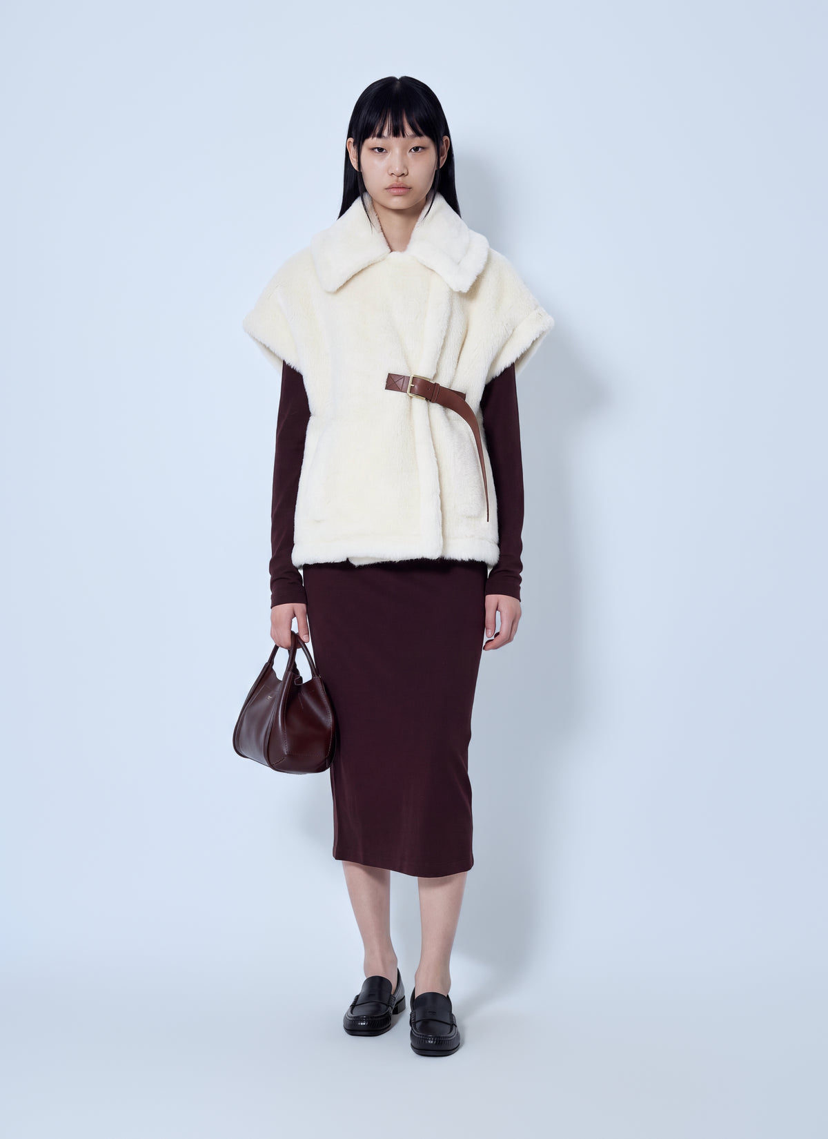 Max Mara Women Shearling Belted Gilet MAX MARA