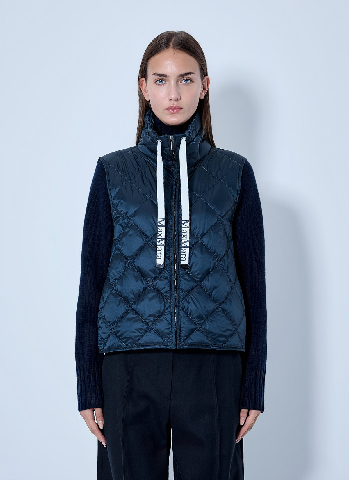 Max Mara Women Quilted Gilet With Drawstring Collar MAX MARA
