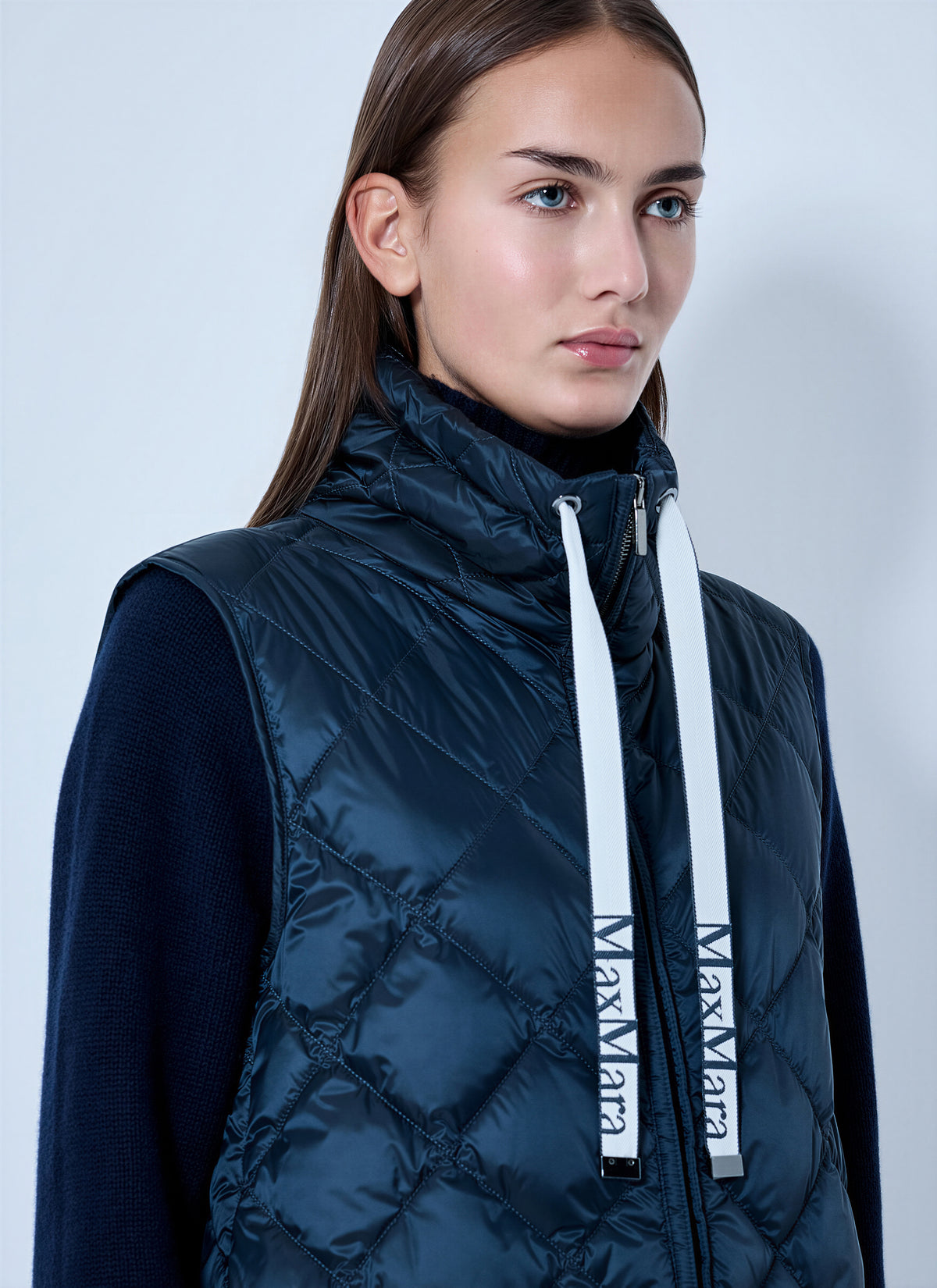 Max Mara Women Quilted Gilet With Drawstring Collar MAX MARA