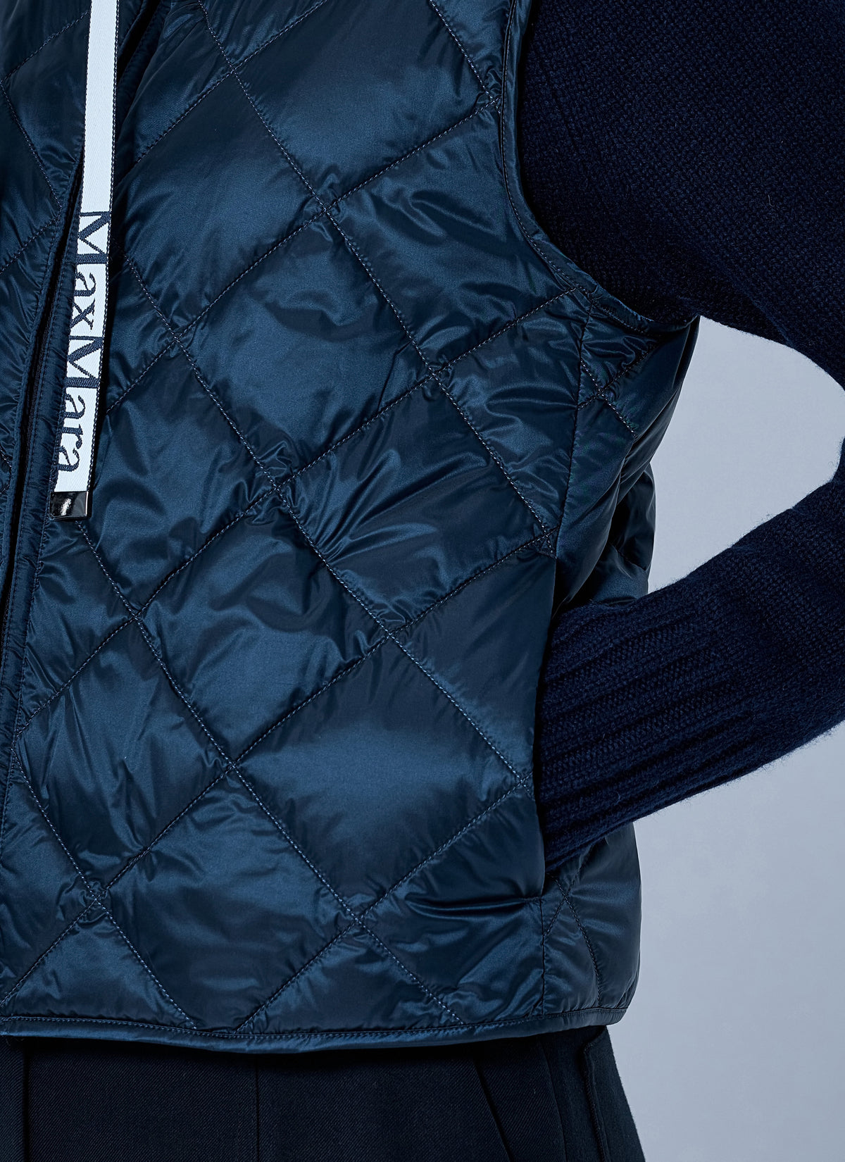 Max Mara Women Quilted Gilet With Drawstring Collar MAX MARA