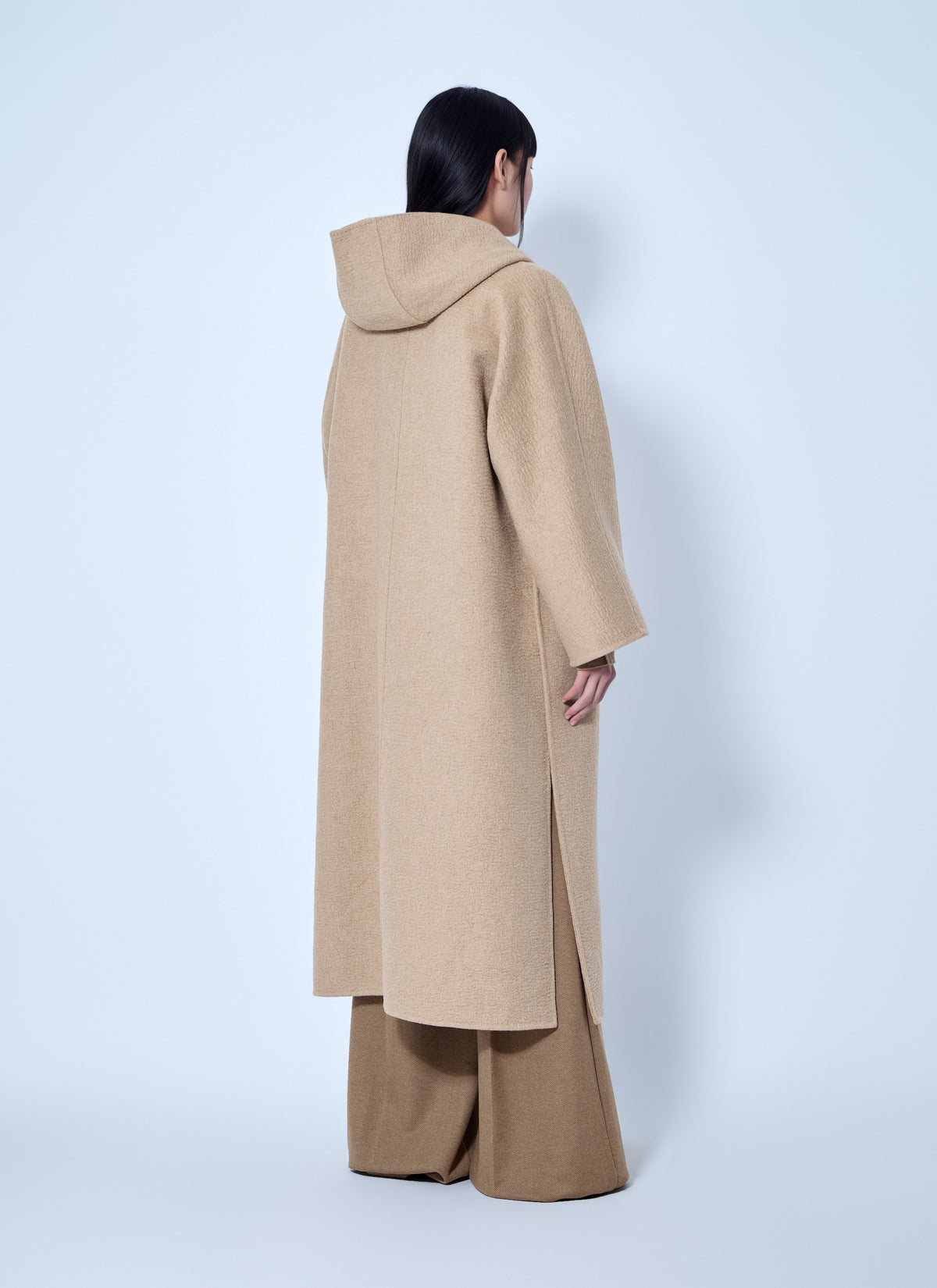 Max Mara Women Hooded Camel And Mohair Coat MAX MARA