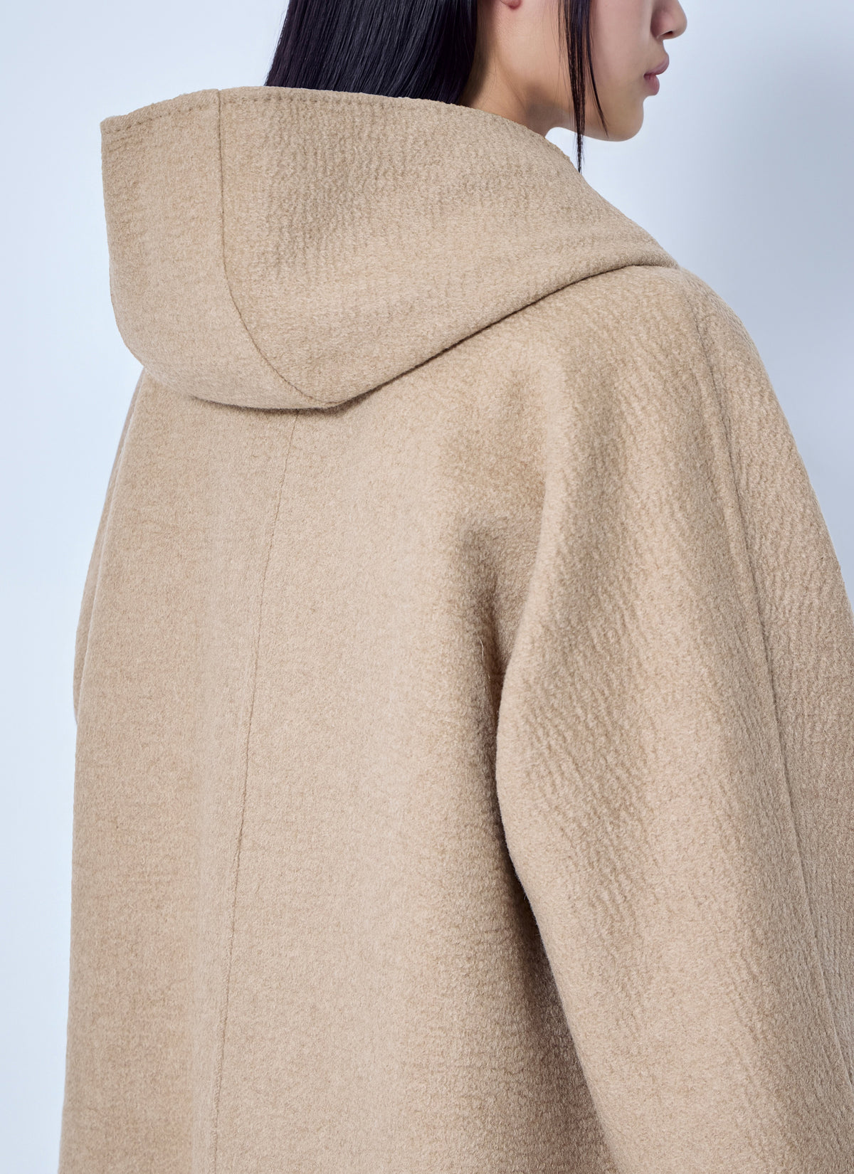 Max Mara Women Hooded Camel And Mohair Coat MAX MARA