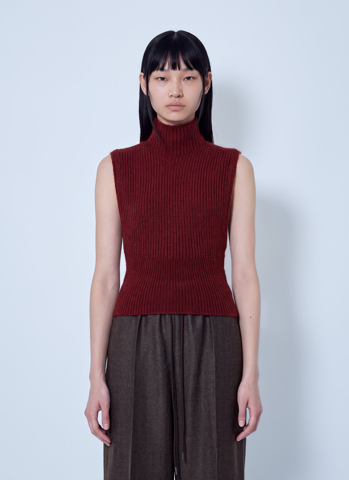 Max Mara Women Ribbed Sleeveless Turtleneck Top MAX MARA
