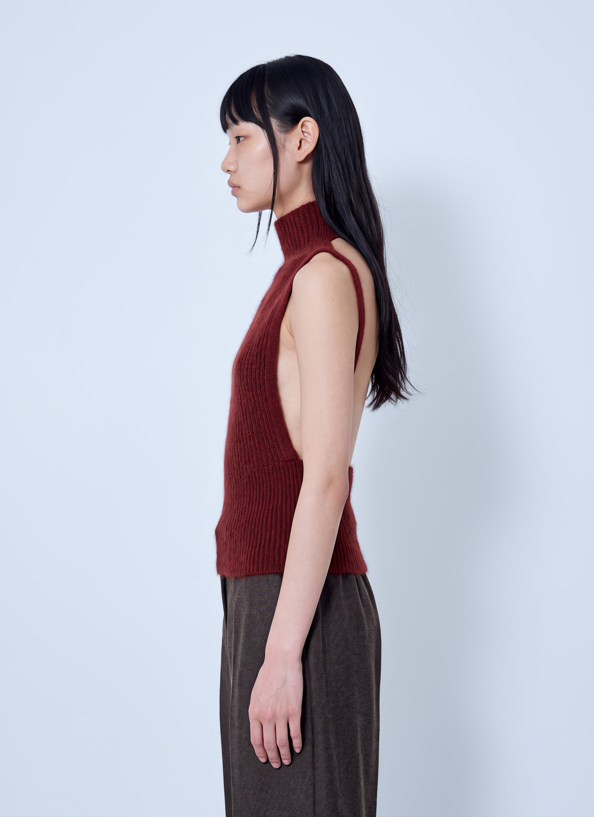 Max Mara Women Ribbed Sleeveless Turtleneck Top MAX MARA