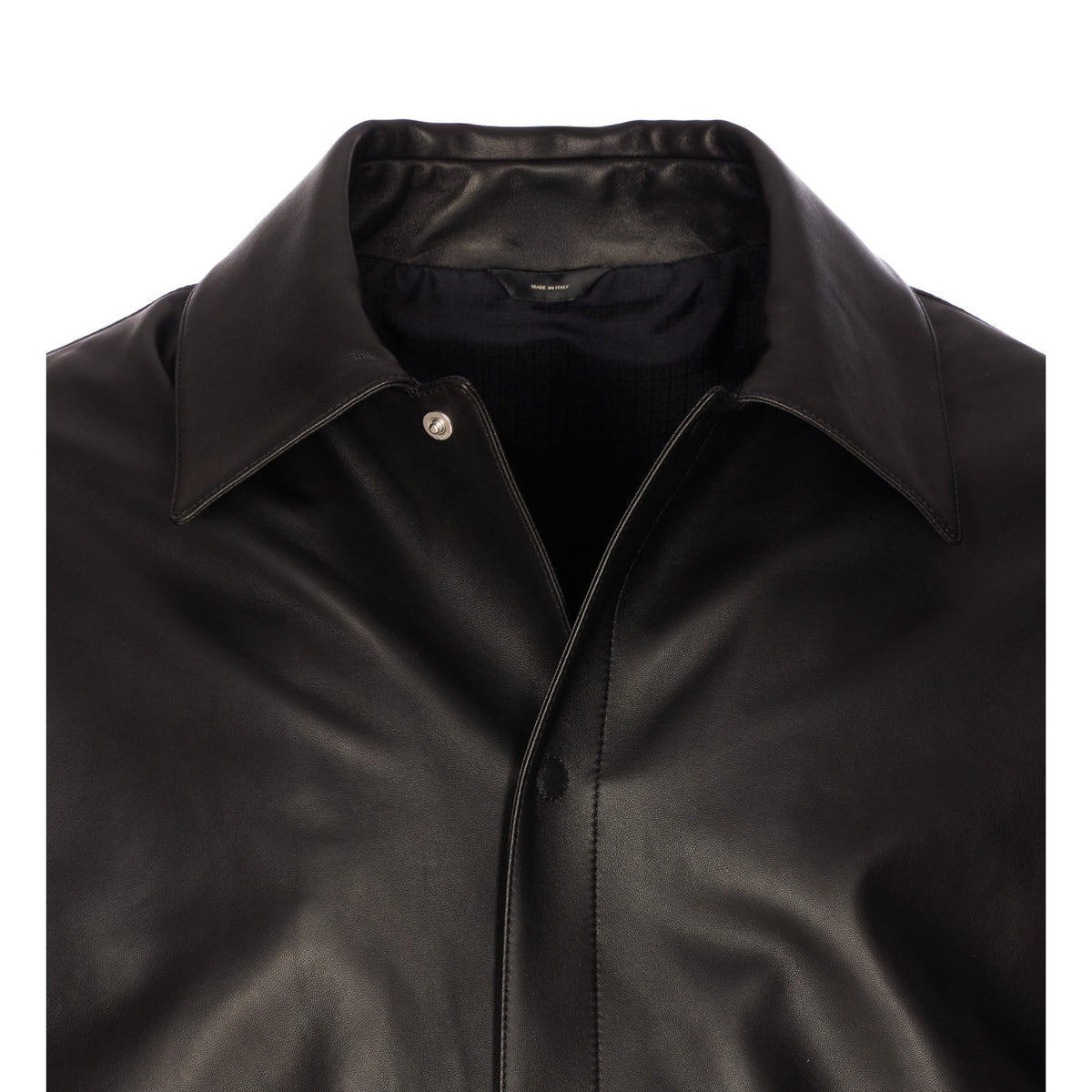 Fendi Men Maxi Lettering Fendi Leather Jacket FENDI