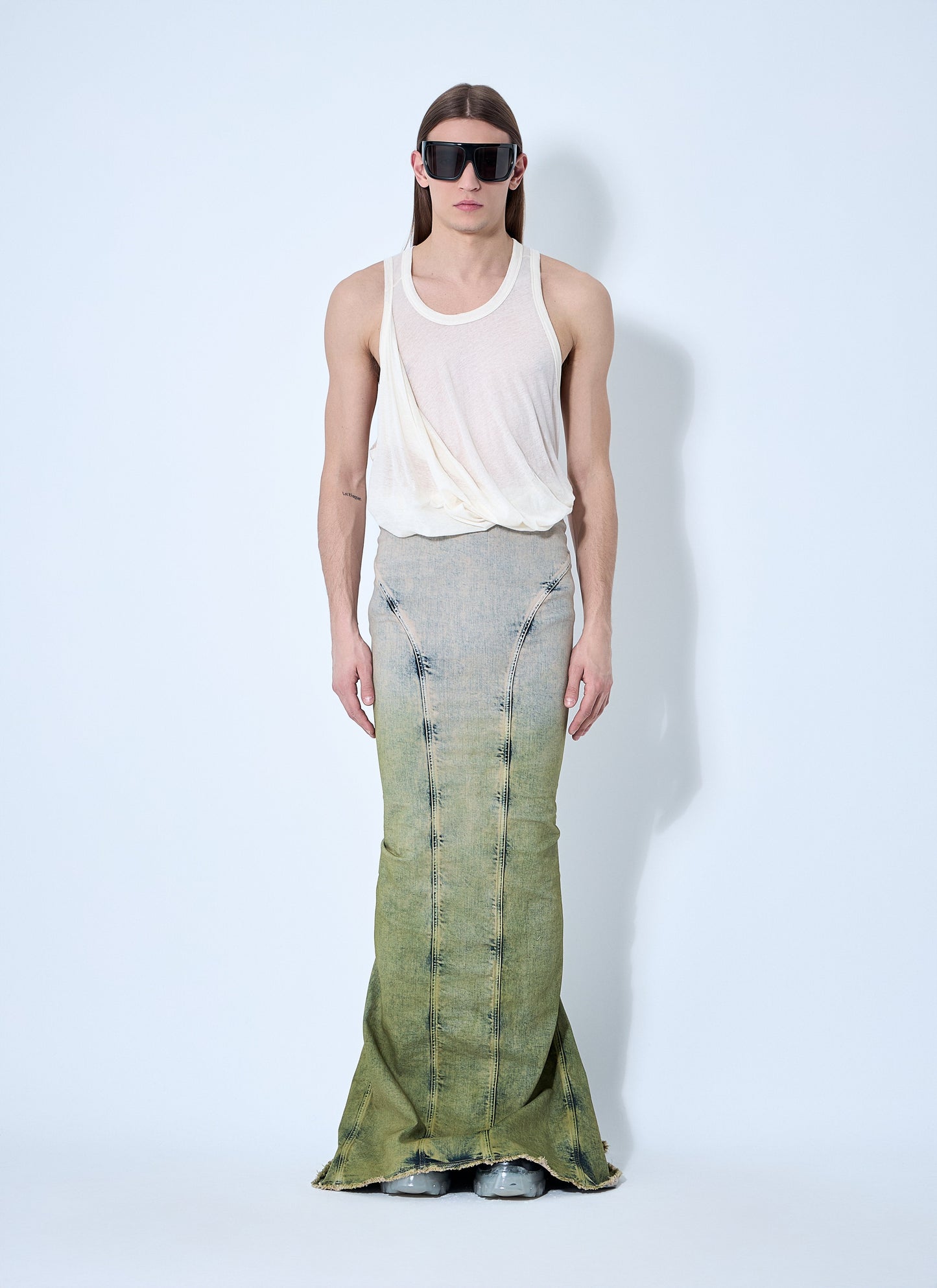 Moncler X Rick Owens Men Acid Degrade Al Maxi Skirt Moncler x Rick Owens