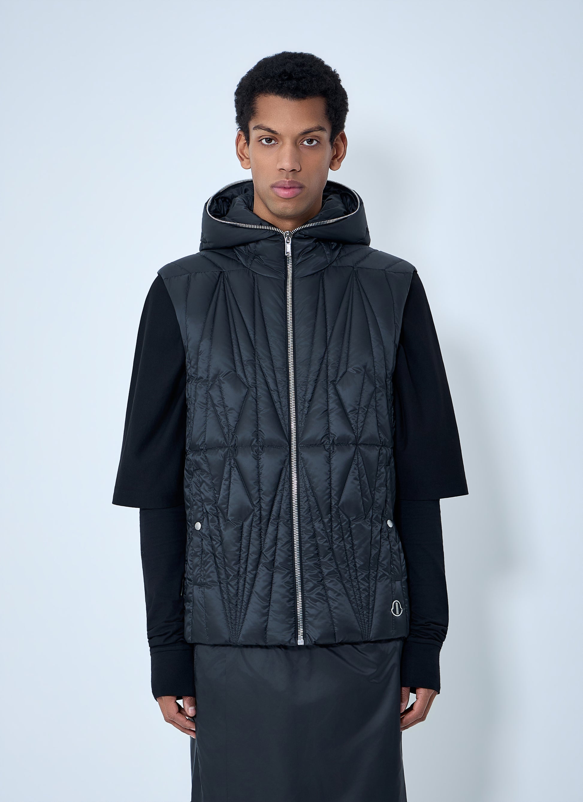 Moncler + Rick Owens Men Geocamo Flight Quilted Hooded Gilet MONCLER