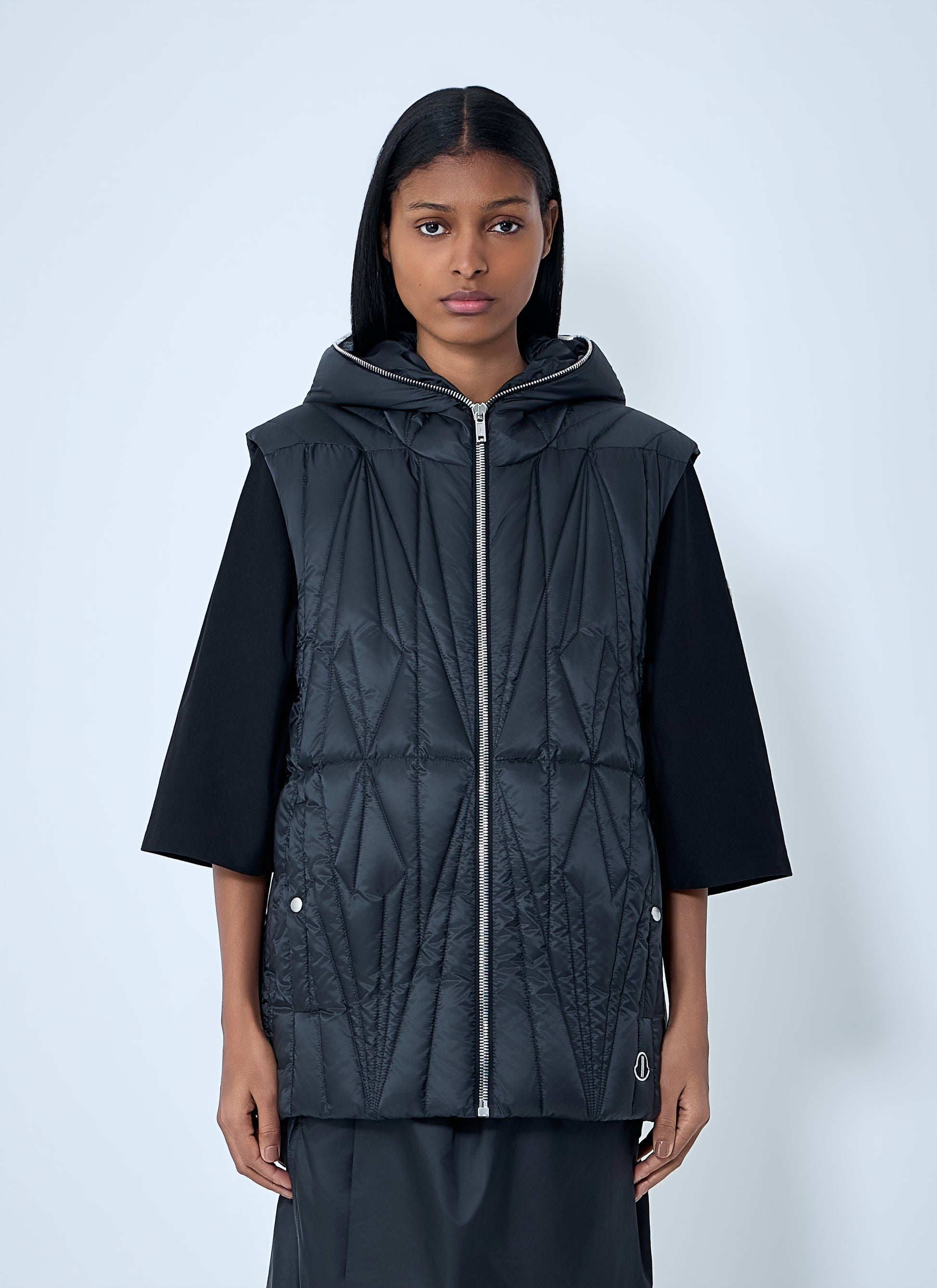 Moncler + Rick Owens Men Geocamo Flight Quilted Hooded Gilet MONCLER