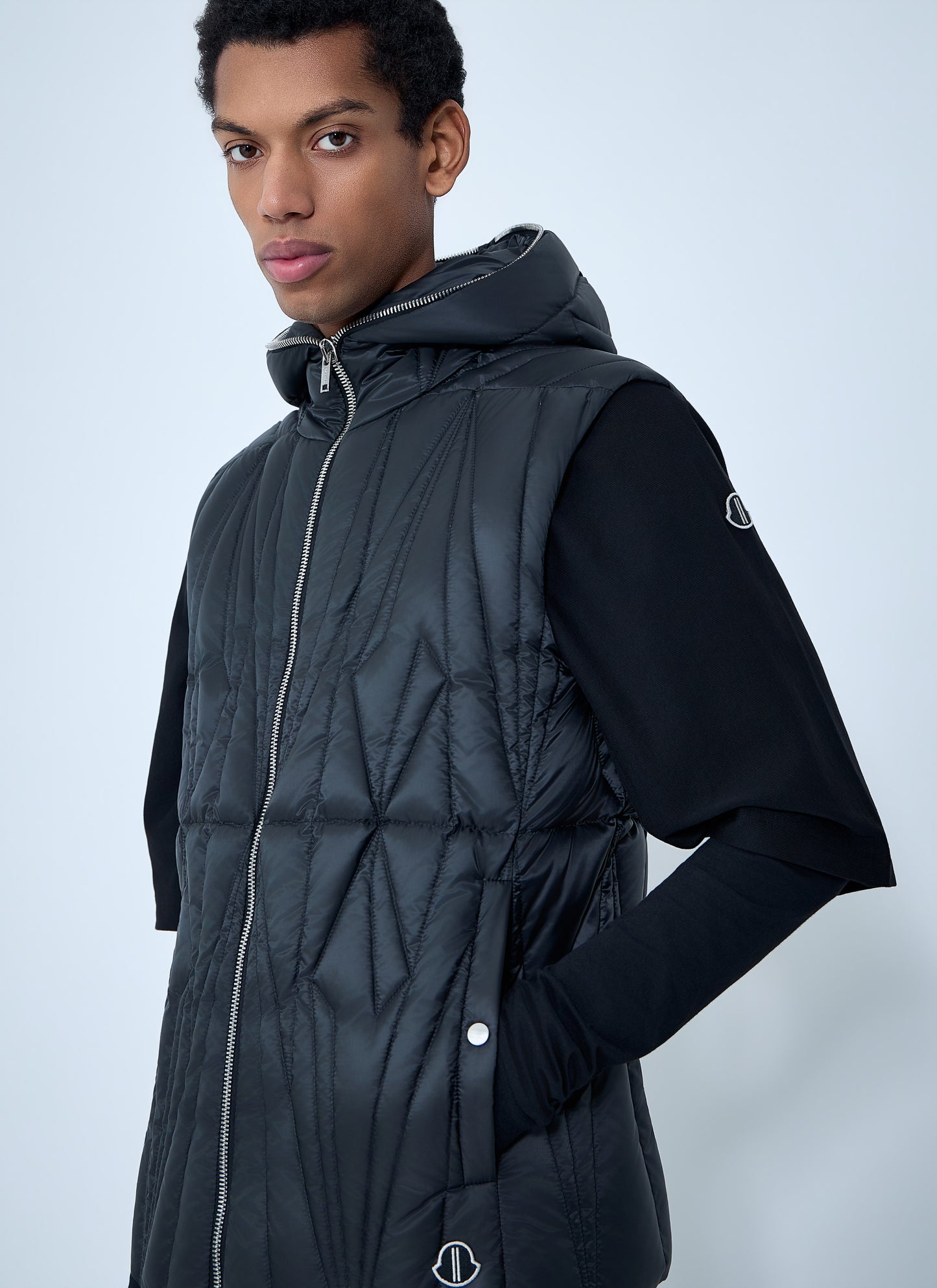 Moncler + Rick Owens Women Geocamo Flight Quilted Hooded Gilet MONCLER